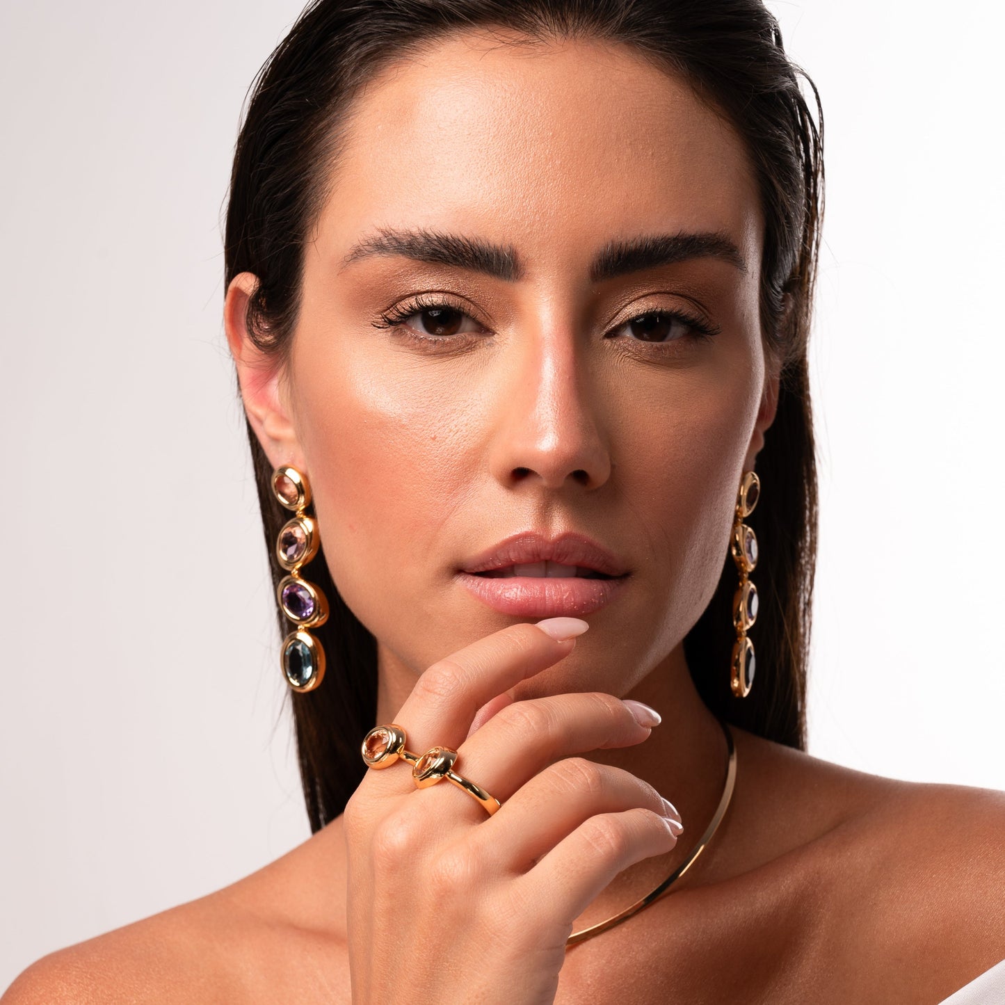 Dangle Ovals Earring