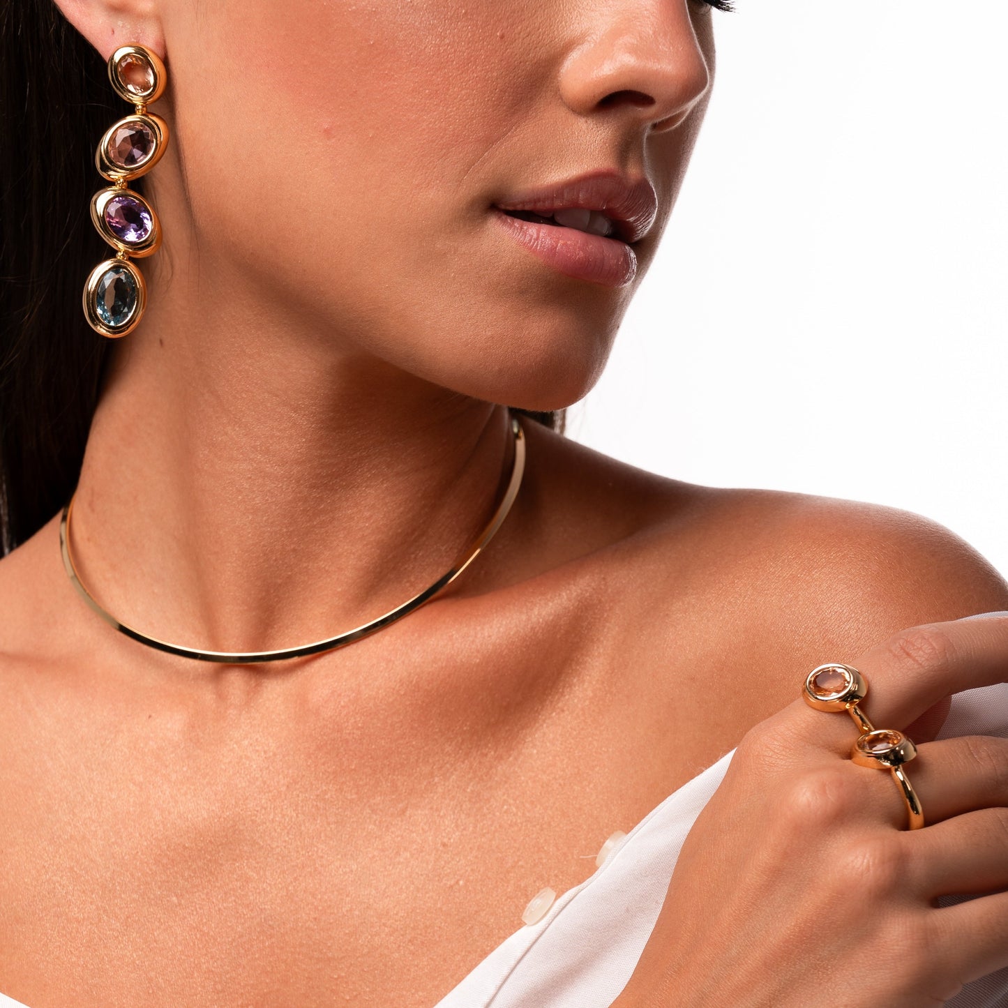 Dangle Ovals Earring