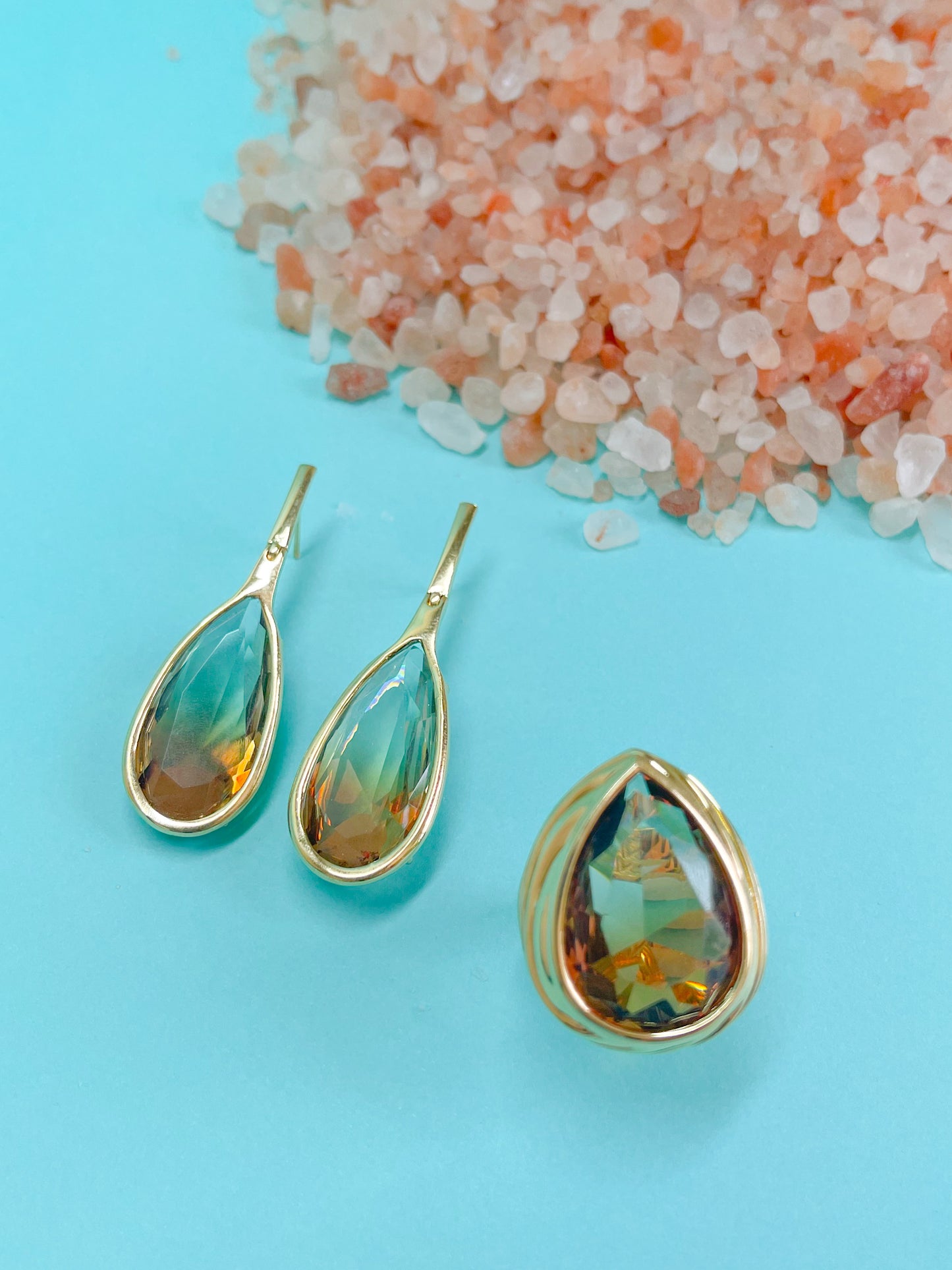 Dual Tone Pear Ring