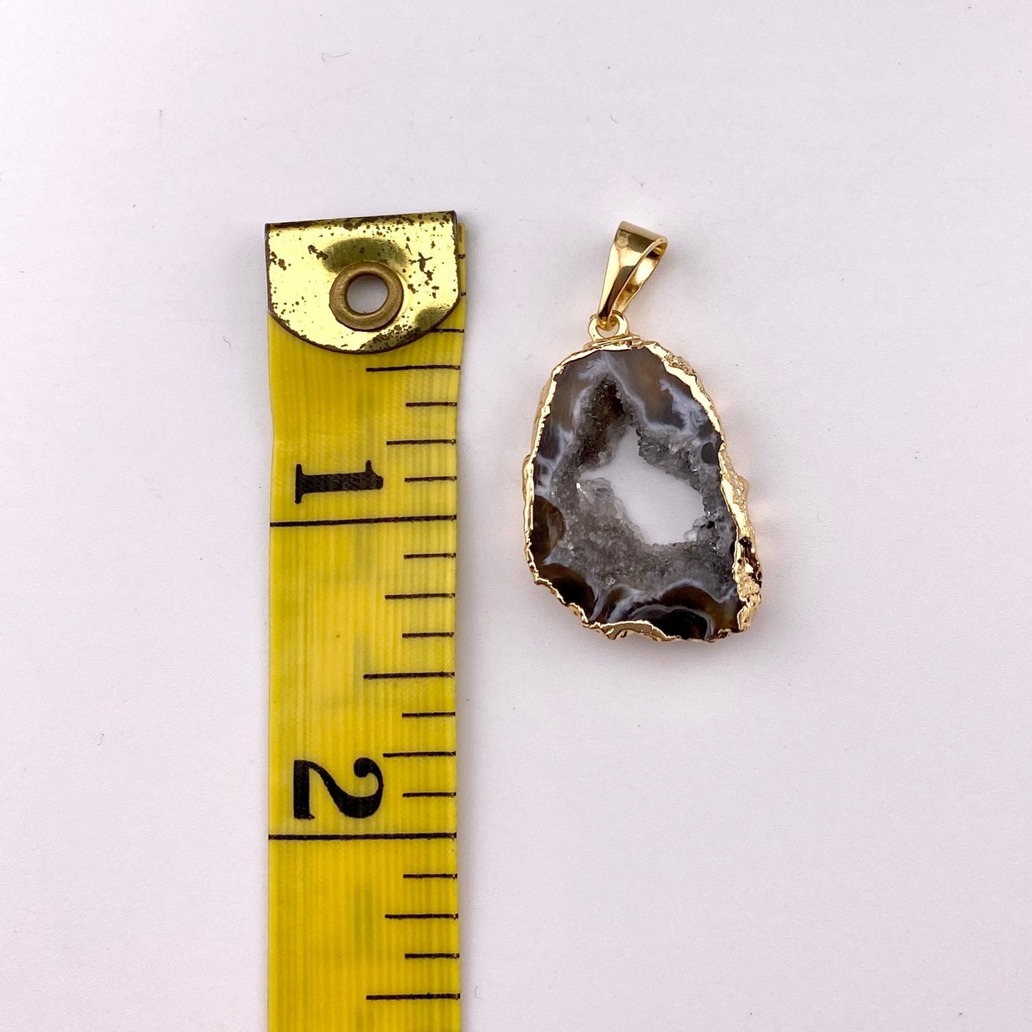 Natural Agate Geode Small Pendant