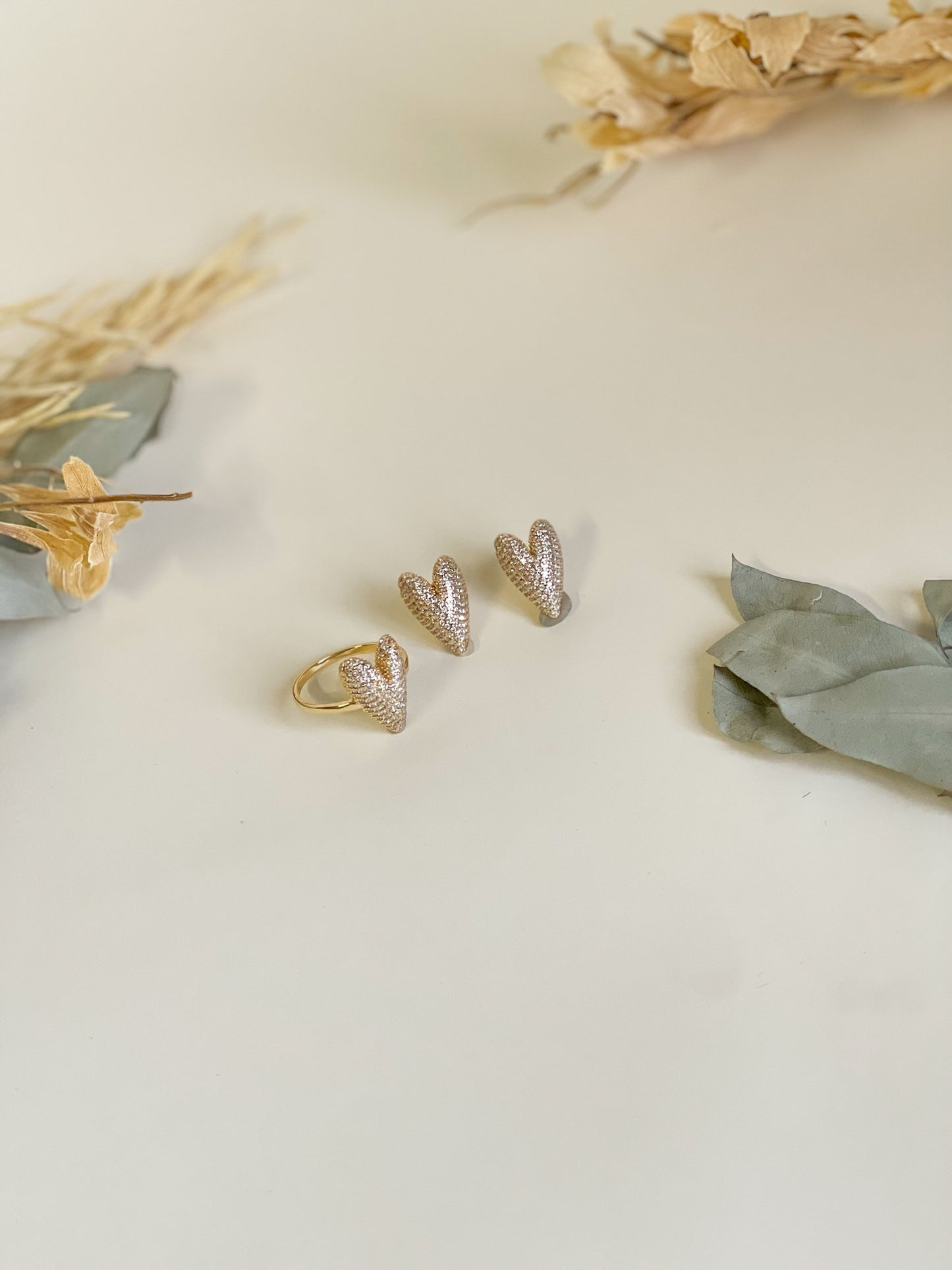 Heart Zirconia Earrings