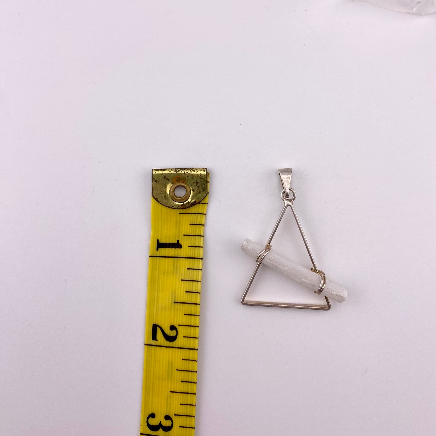 Selenite Triangle Pendant