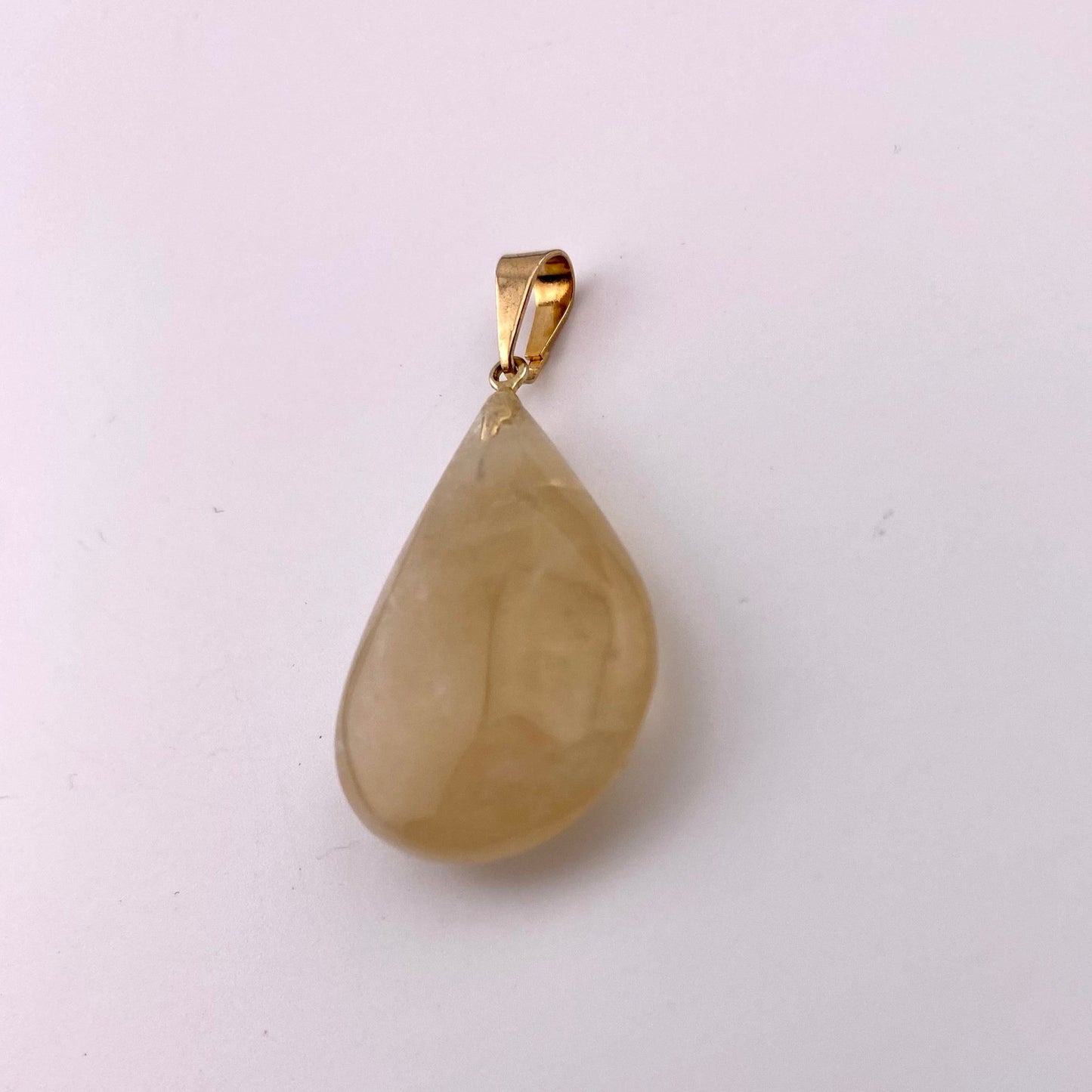 Pear Polished Citrine Pendant