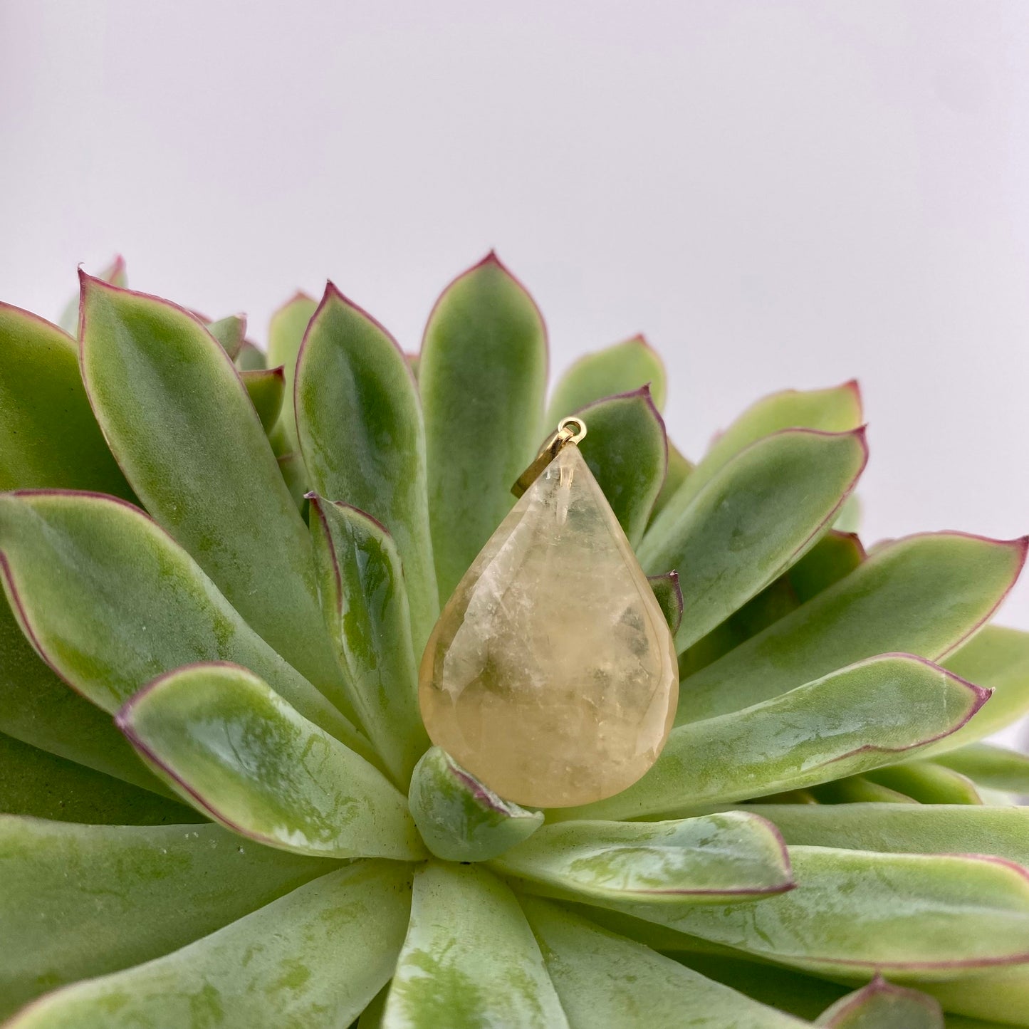 Pear Polished Citrine Pendant