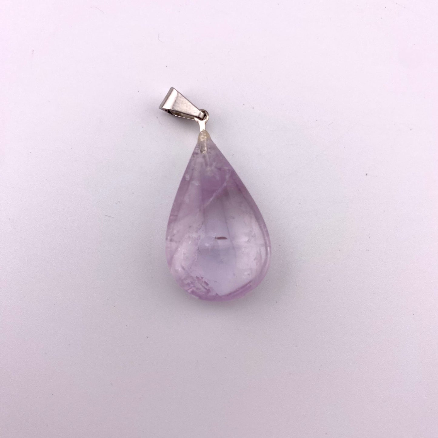 Pear Polished Amethyst Pendant