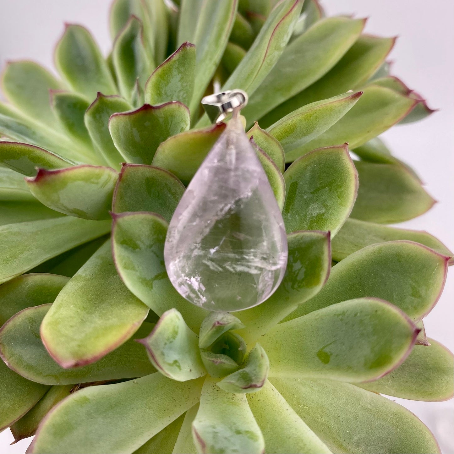 Pear Polished Amethyst Pendant