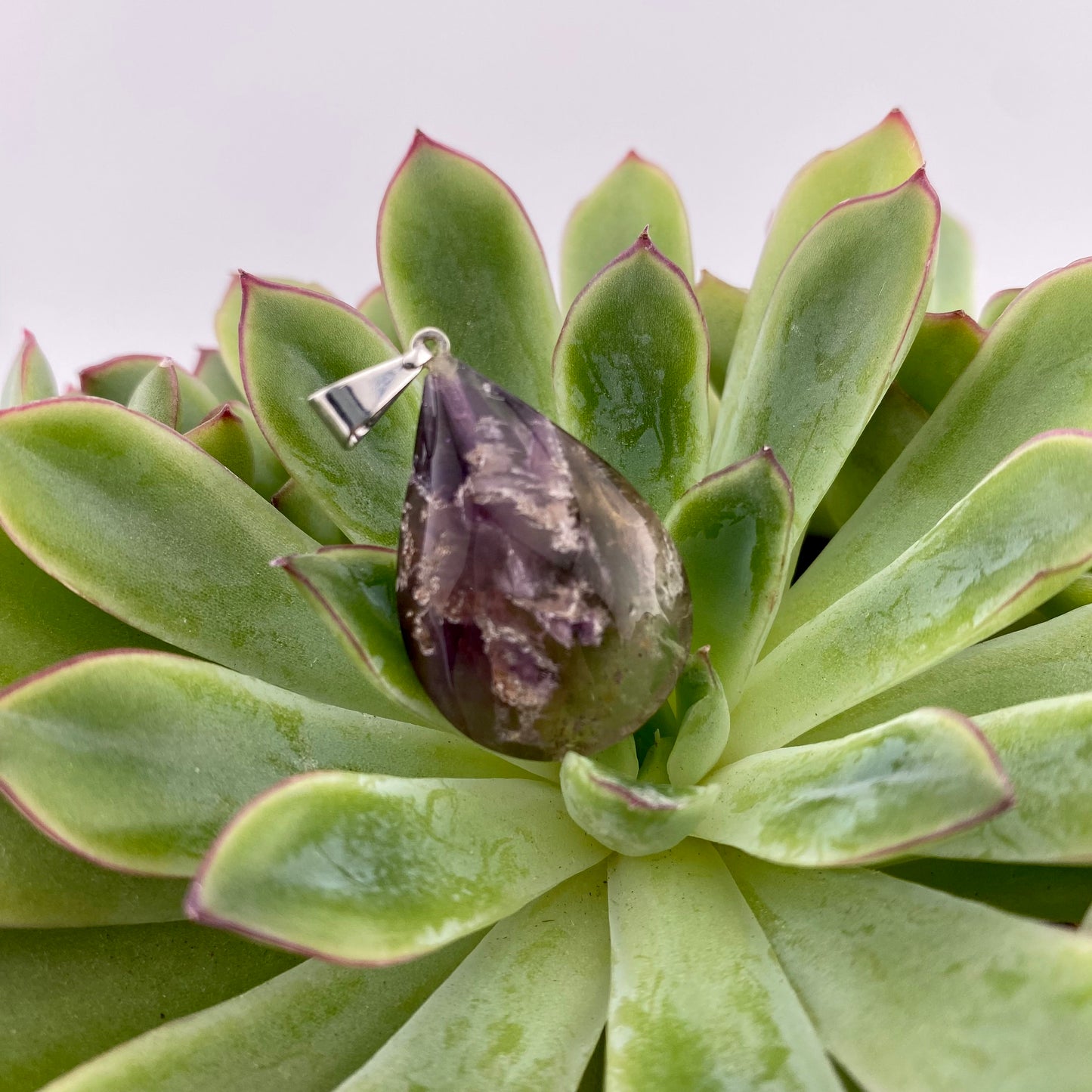 Pear Polished Super Seven Pendant