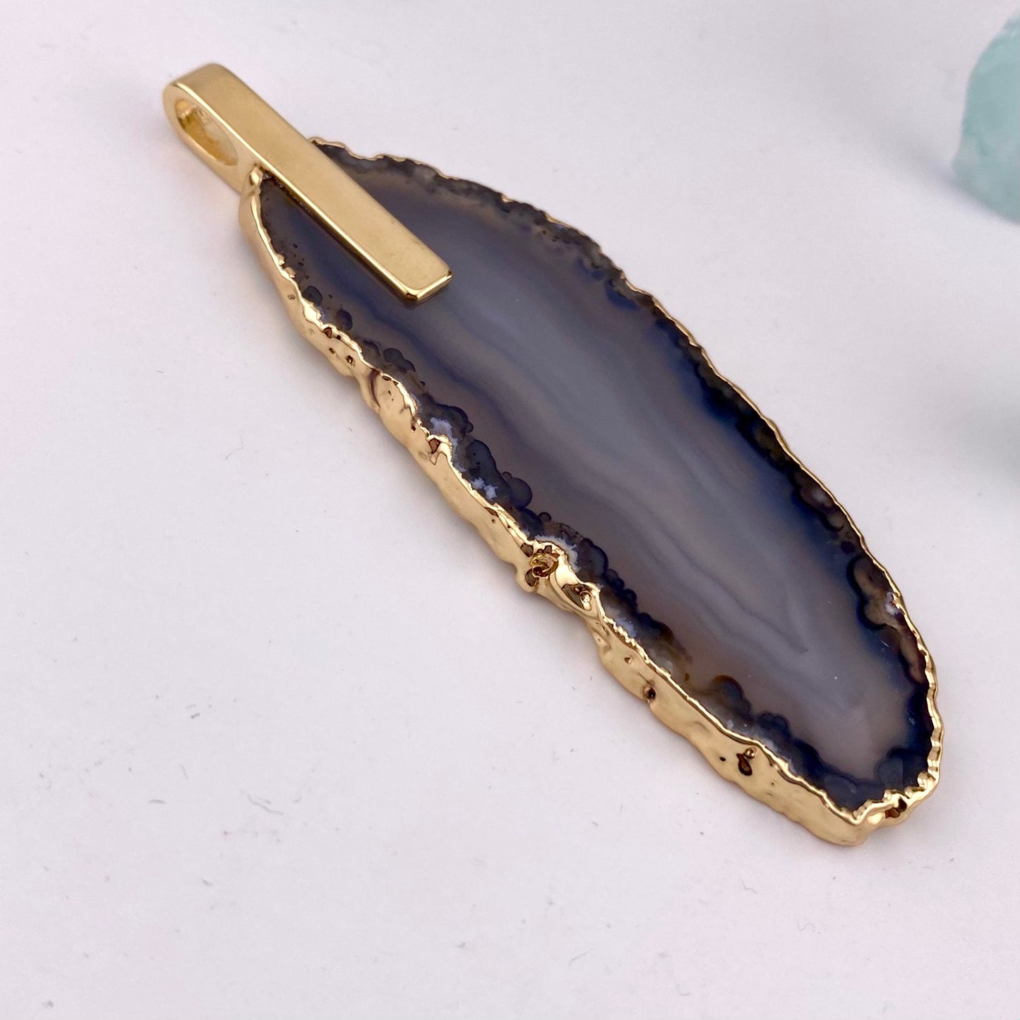 Natural Agate Slice Pendant
