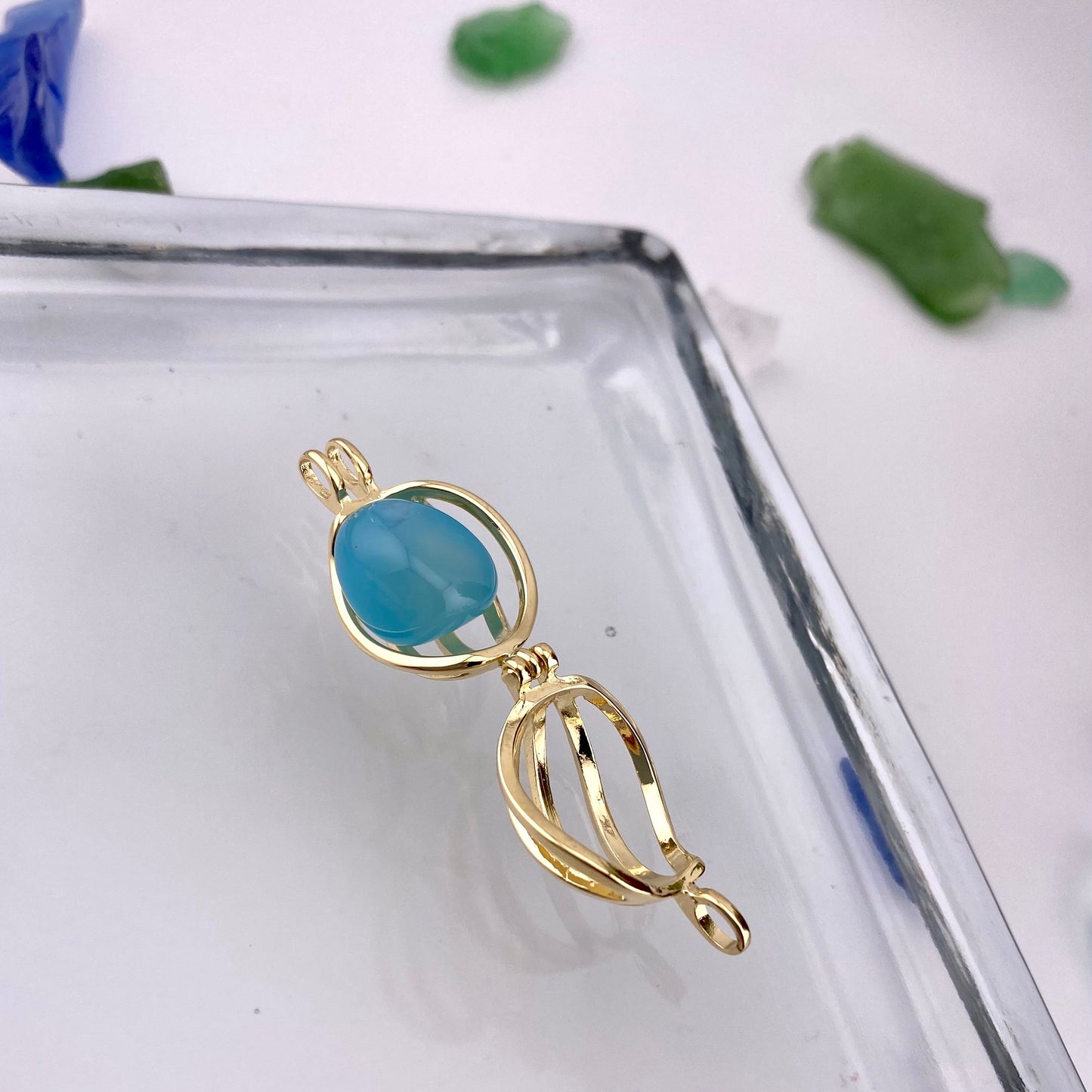 Interchangeable Stone Locket