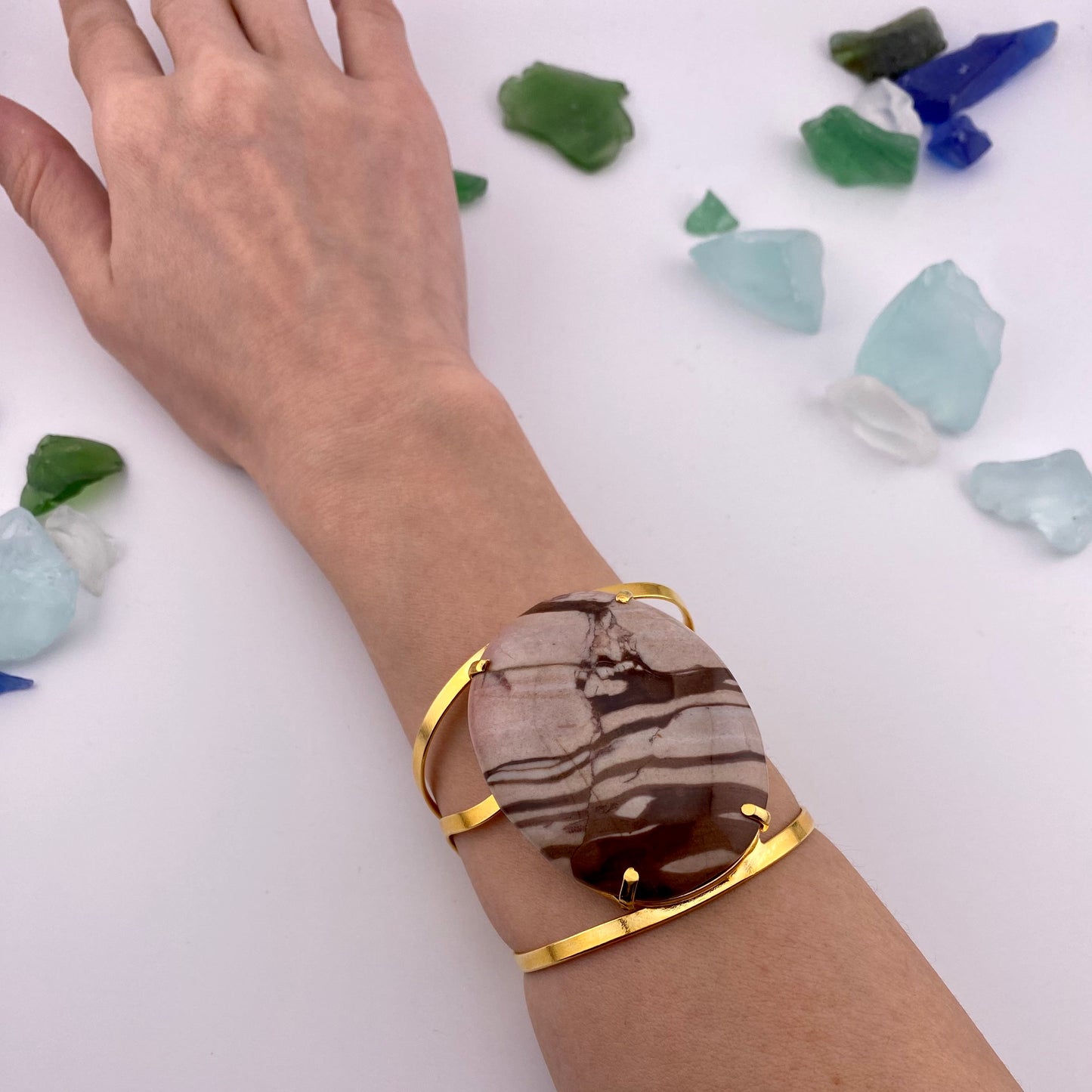 Oversized Petrified Wood Bracelet
