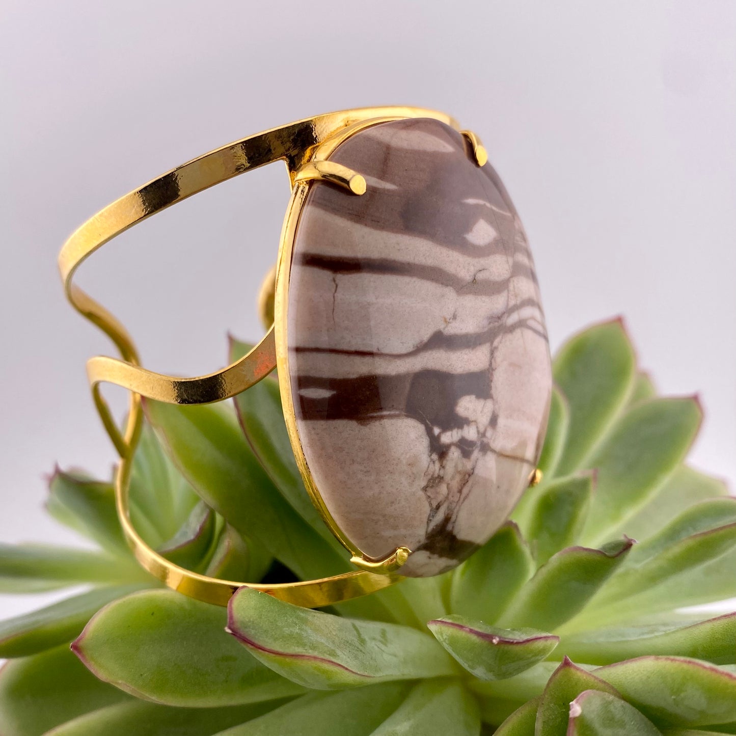 Oversized Petrified Wood Bracelet