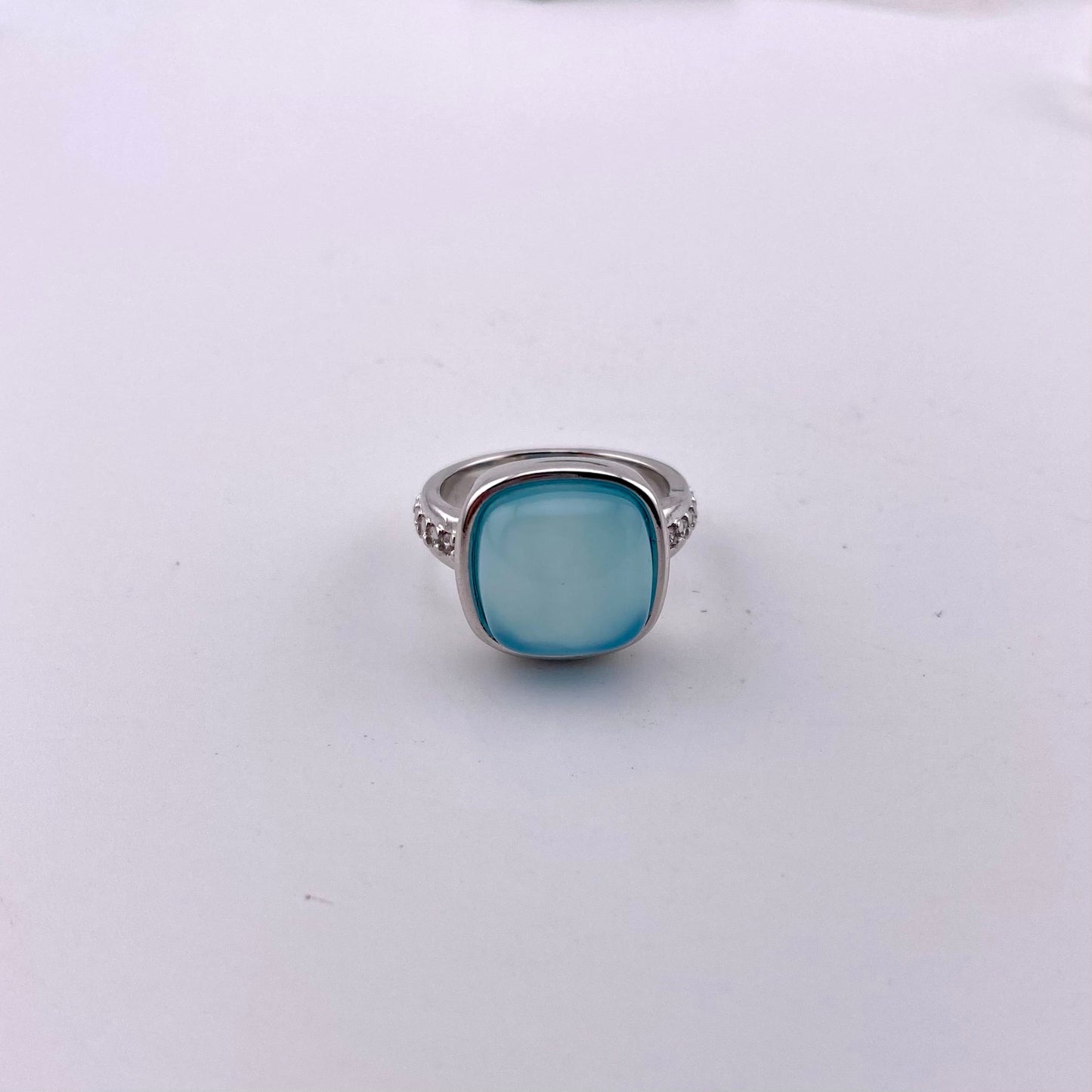 Sky Blue Agate Ring