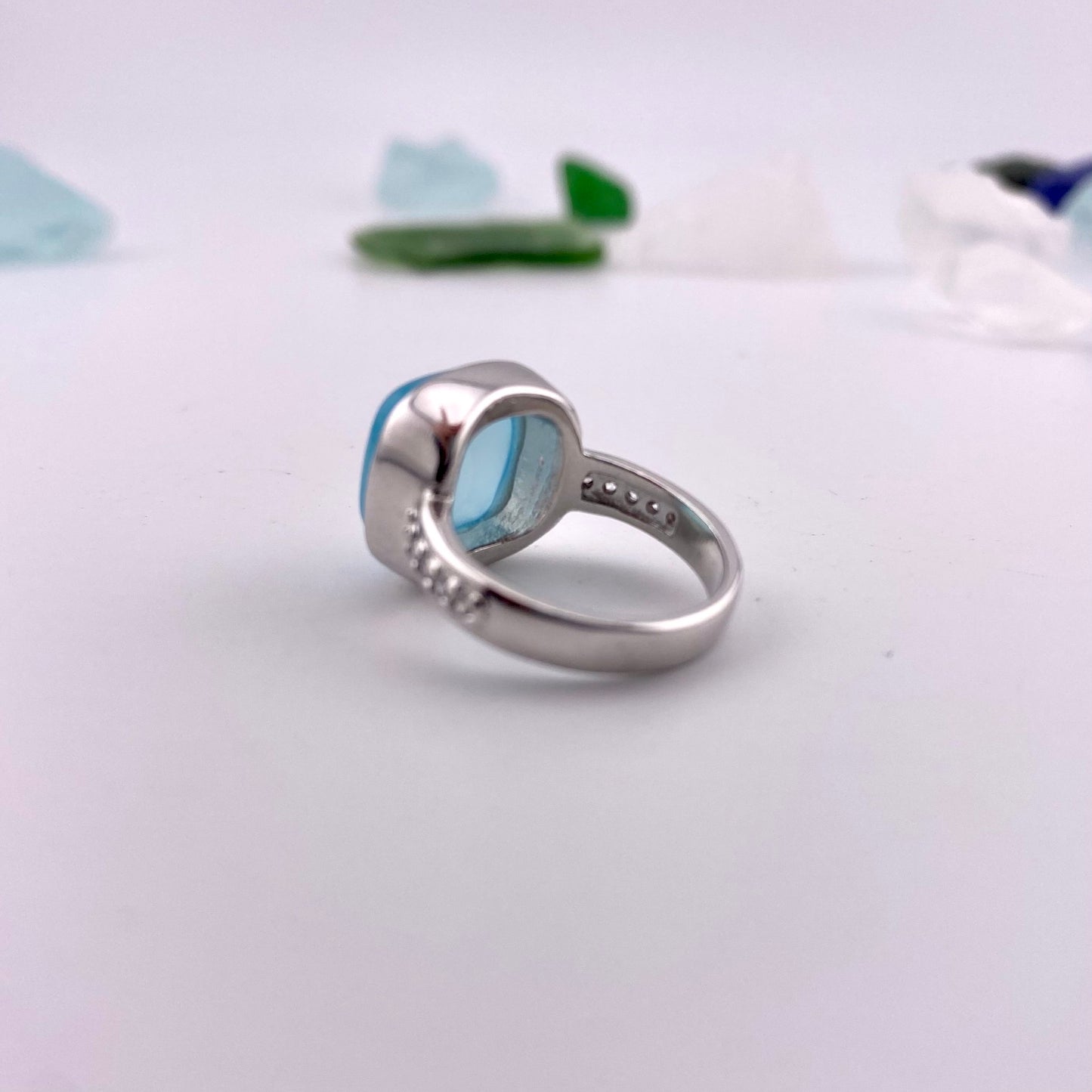 Sky Blue Agate Ring