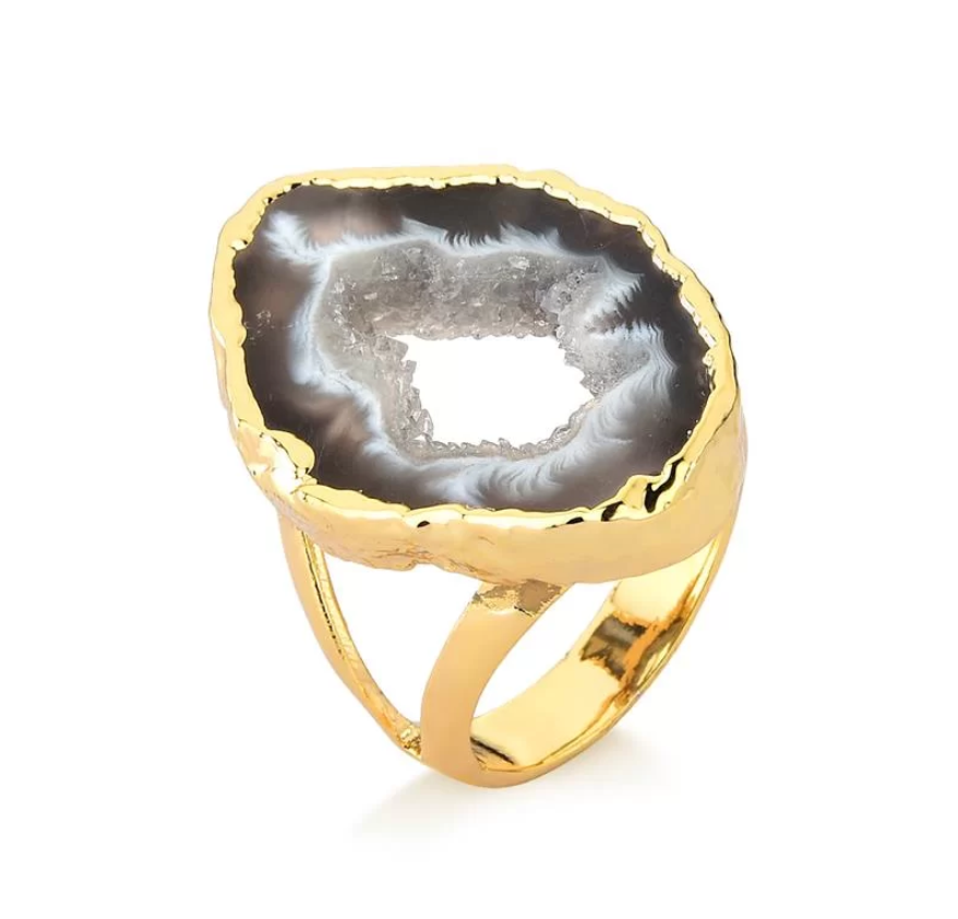 Agate Geode Ring