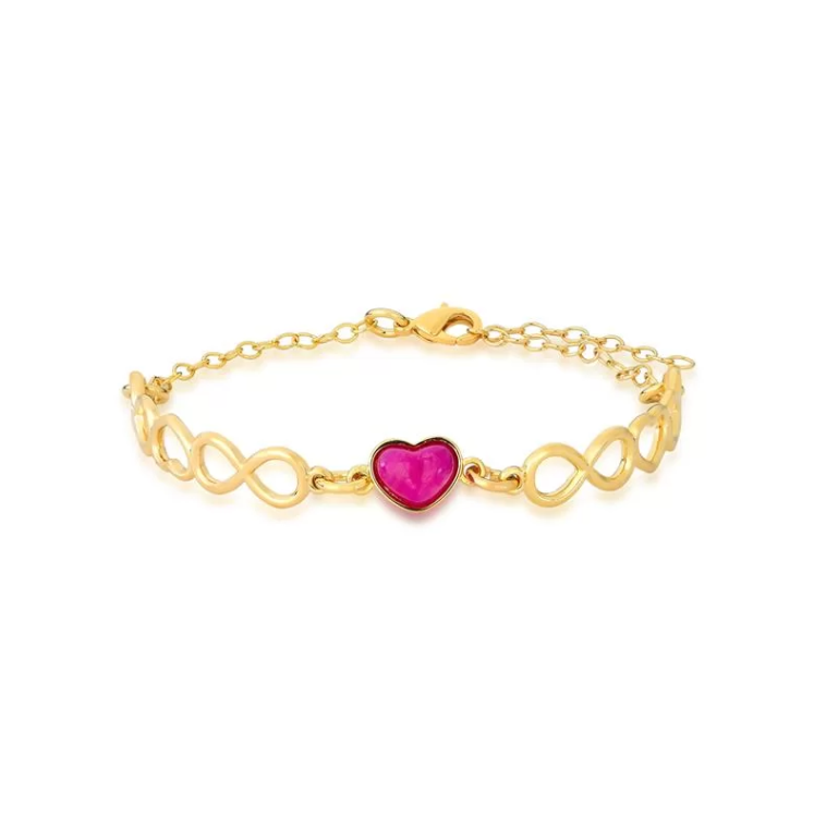 Pink Feldspar Infinite Love Bracelet