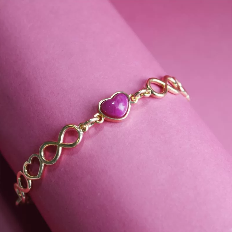 Pink Feldspar Infinite Love Bracelet