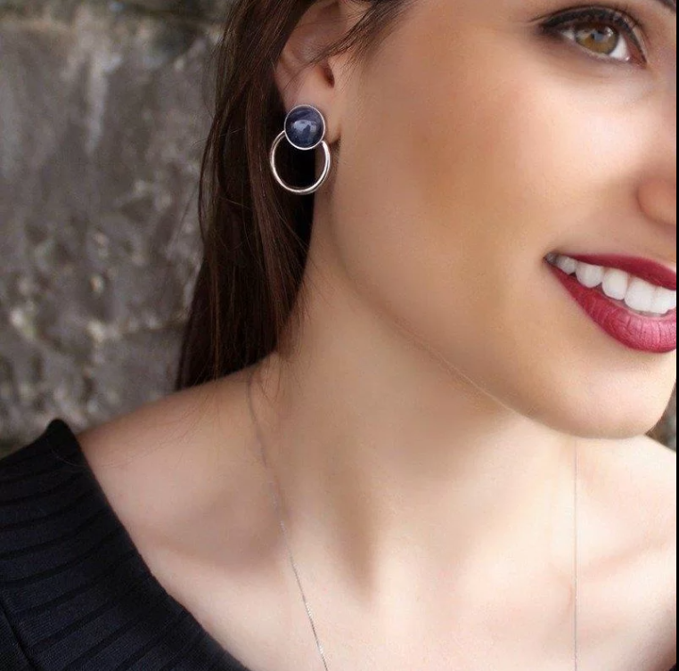 Pearled Red Agate Earrings