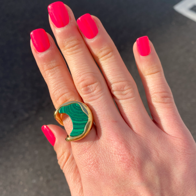 Luna Malachite Ring
