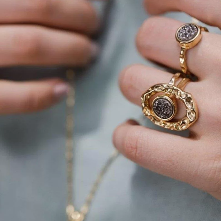 Organic Druzy Ring