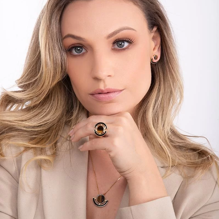 Half Target Necklace