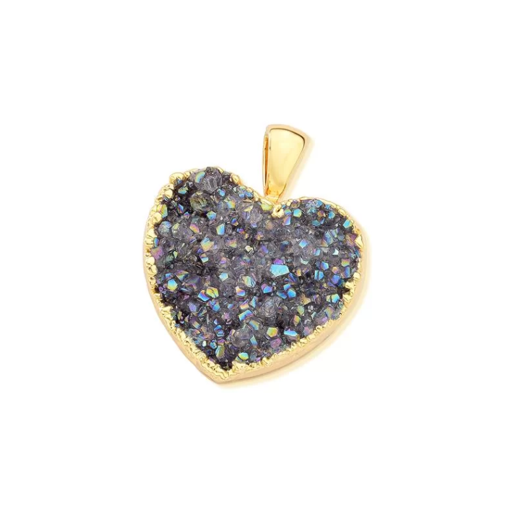 Heart Druse Pendant