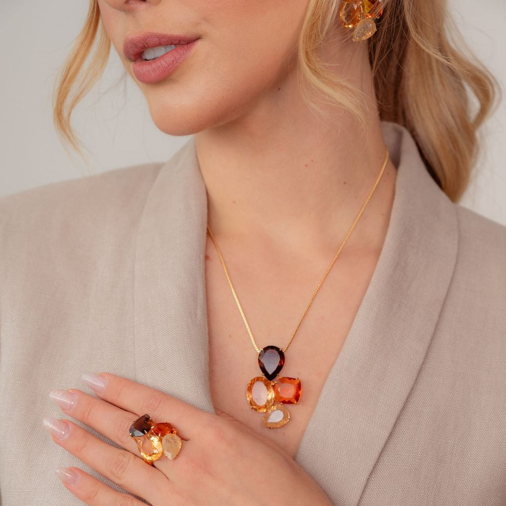 Dark Eve 4 Stones Necklace