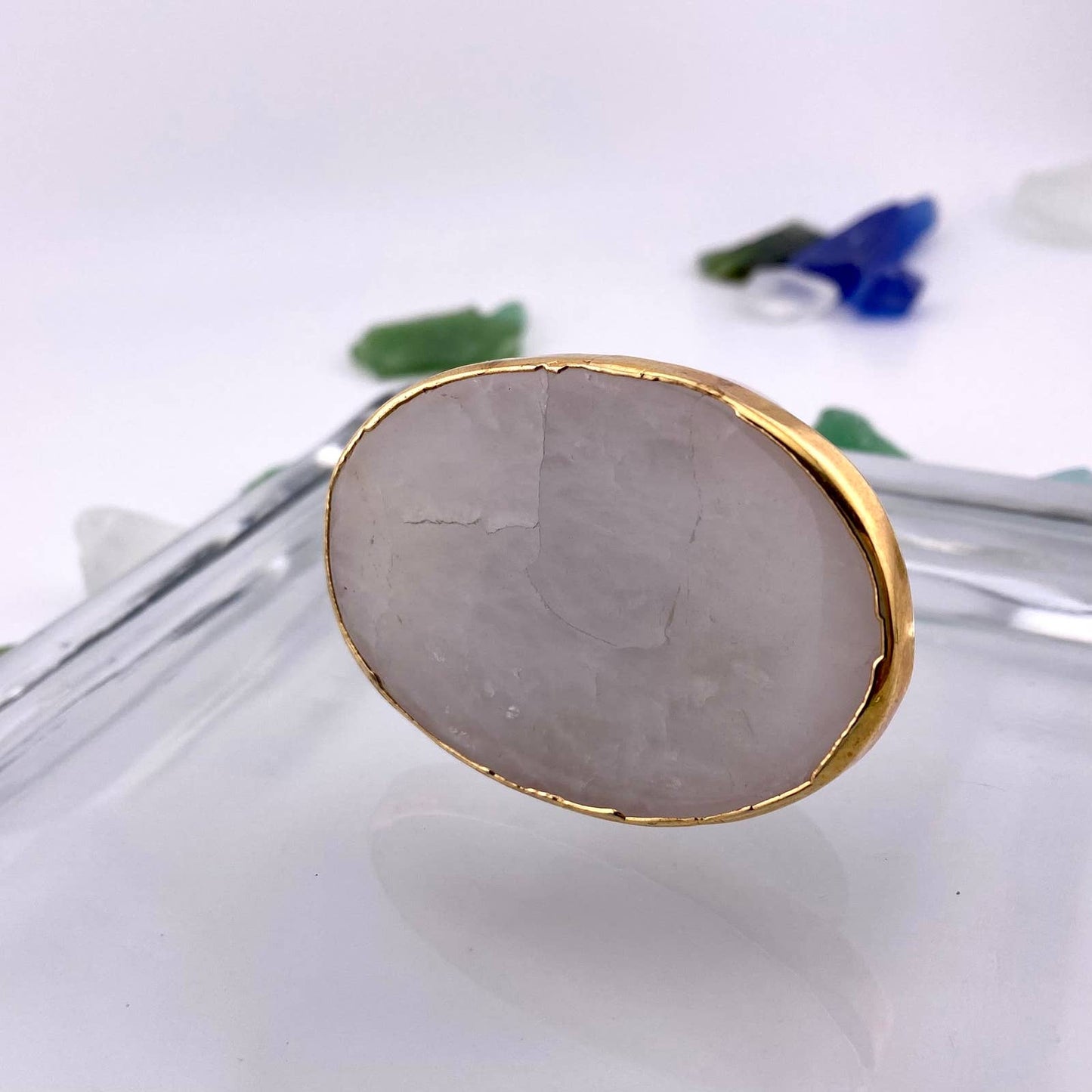 White Quartz Popsocket for Cell Phone
