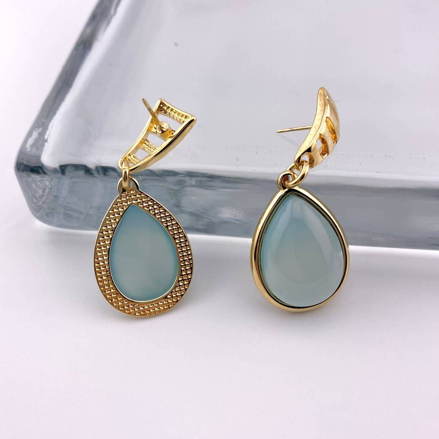 Sky Blue Agate Earrings