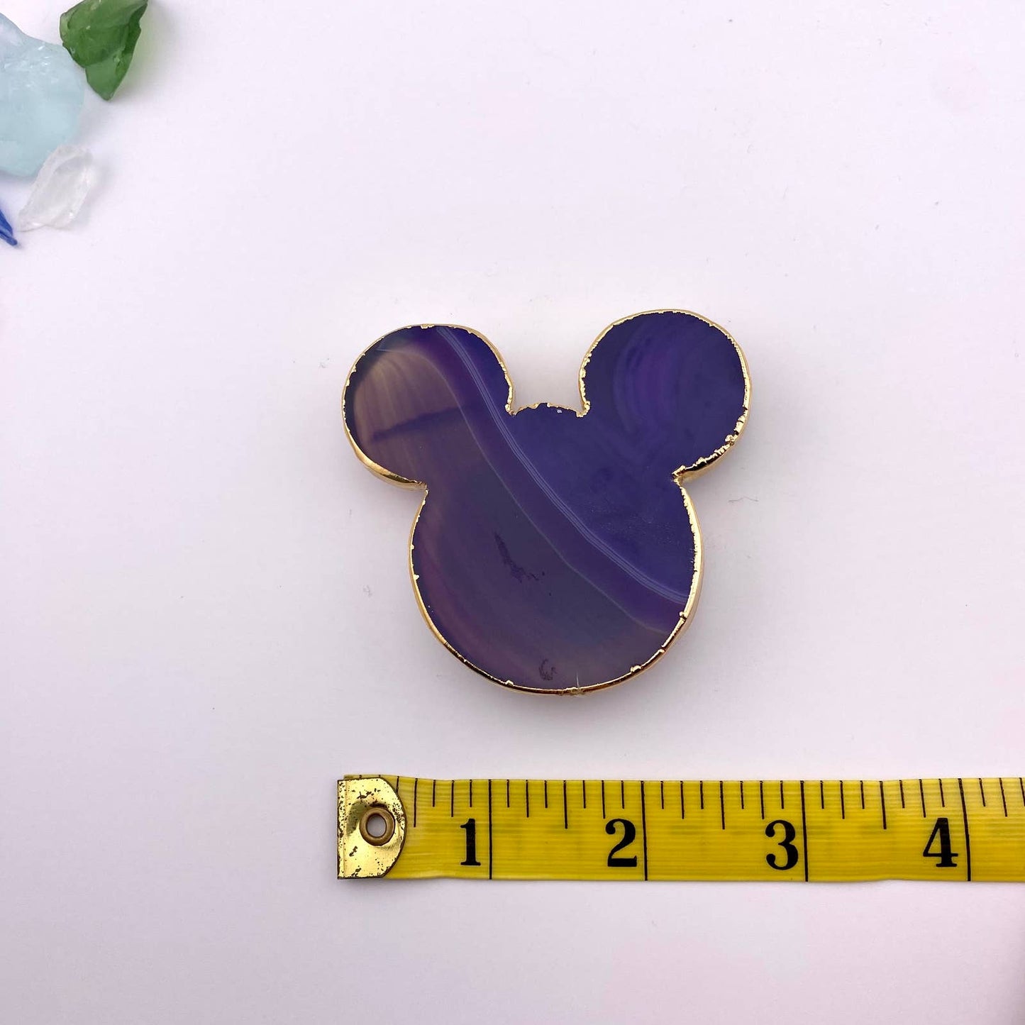 Oversized Purple Agate Mickey Popsocket for Cell Phones