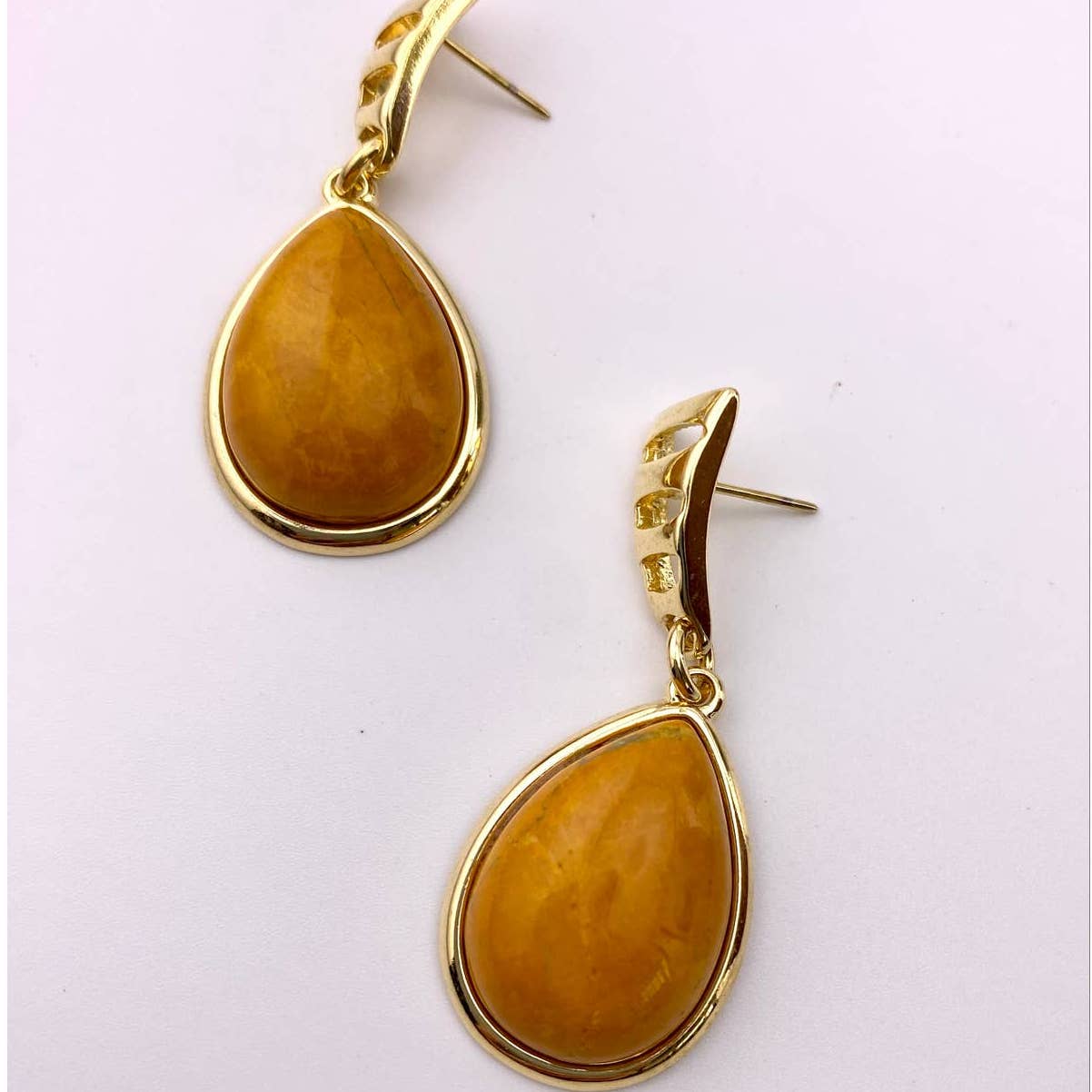 Yellow Howlite Earring