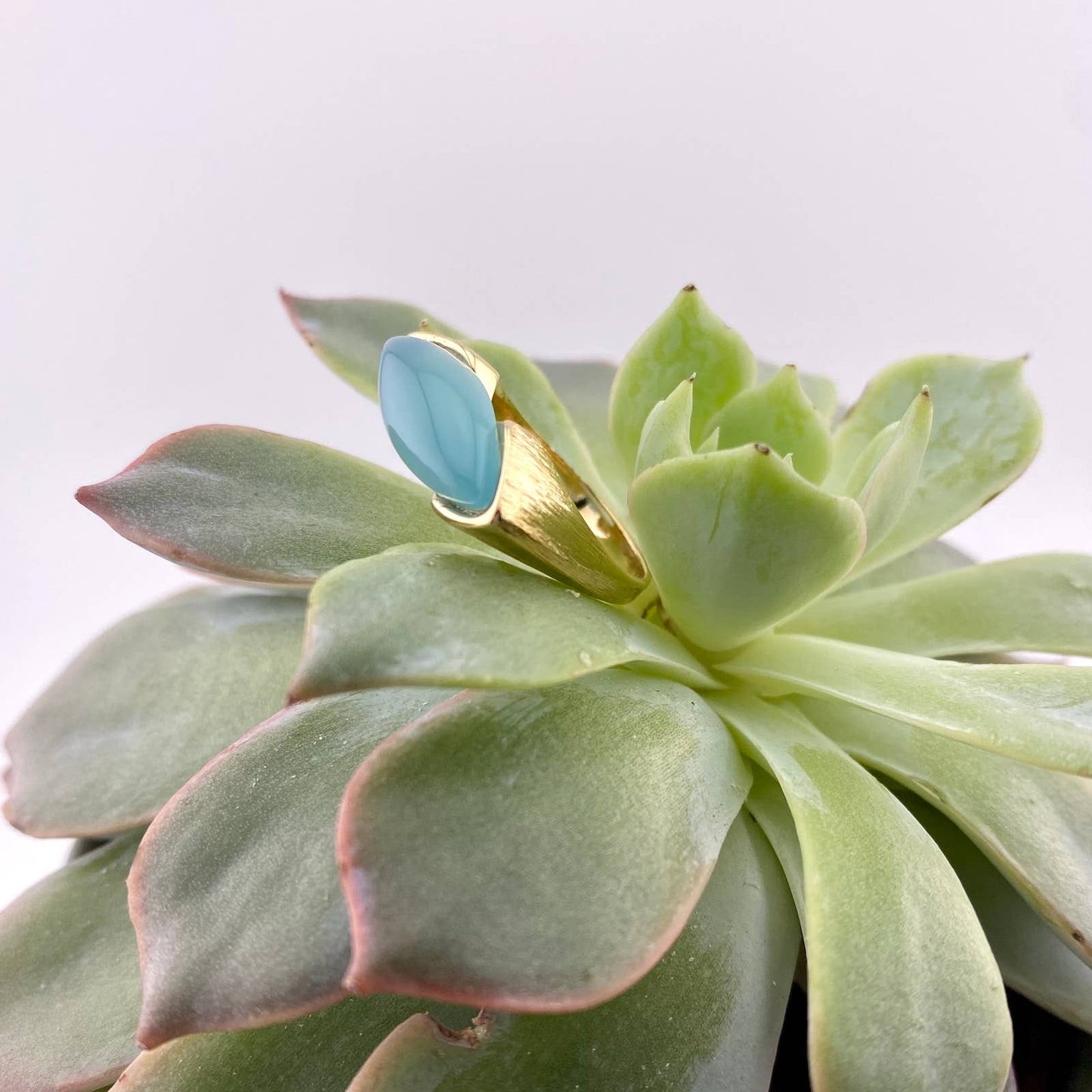 Sky Blue Agate Ring