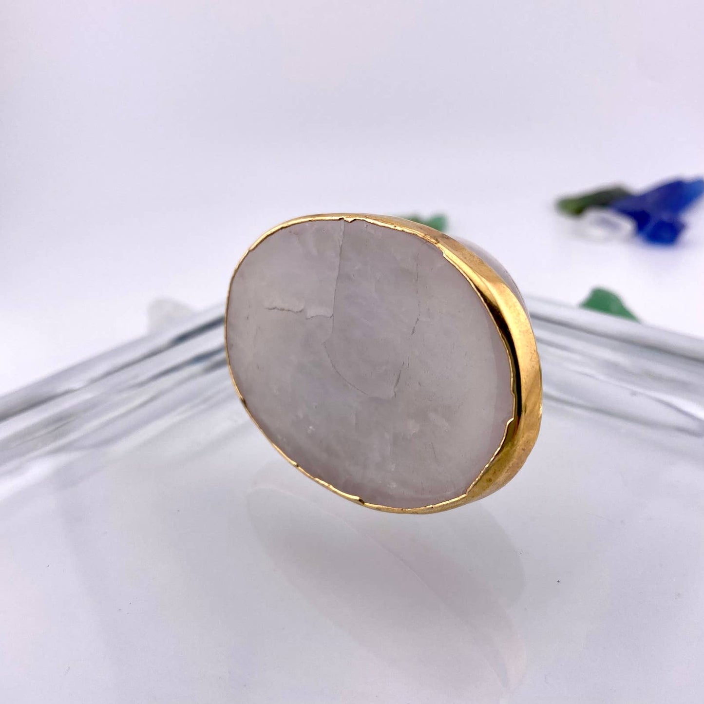 White Quartz Popsocket for Cell Phone