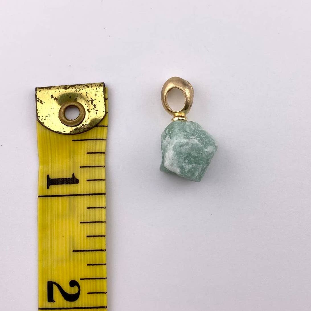 Raw Green Quartz Pendant