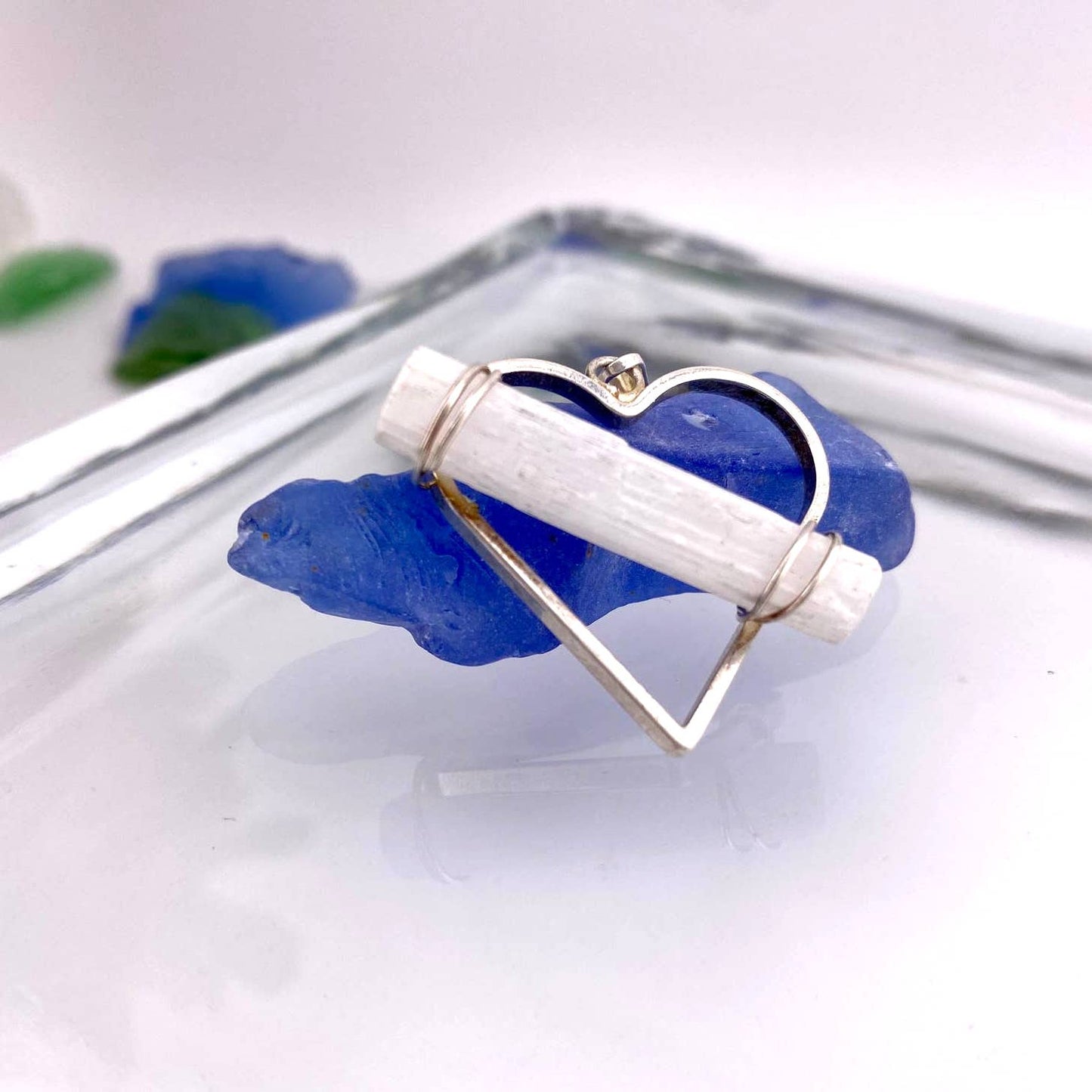 Selenite Heart Pendant