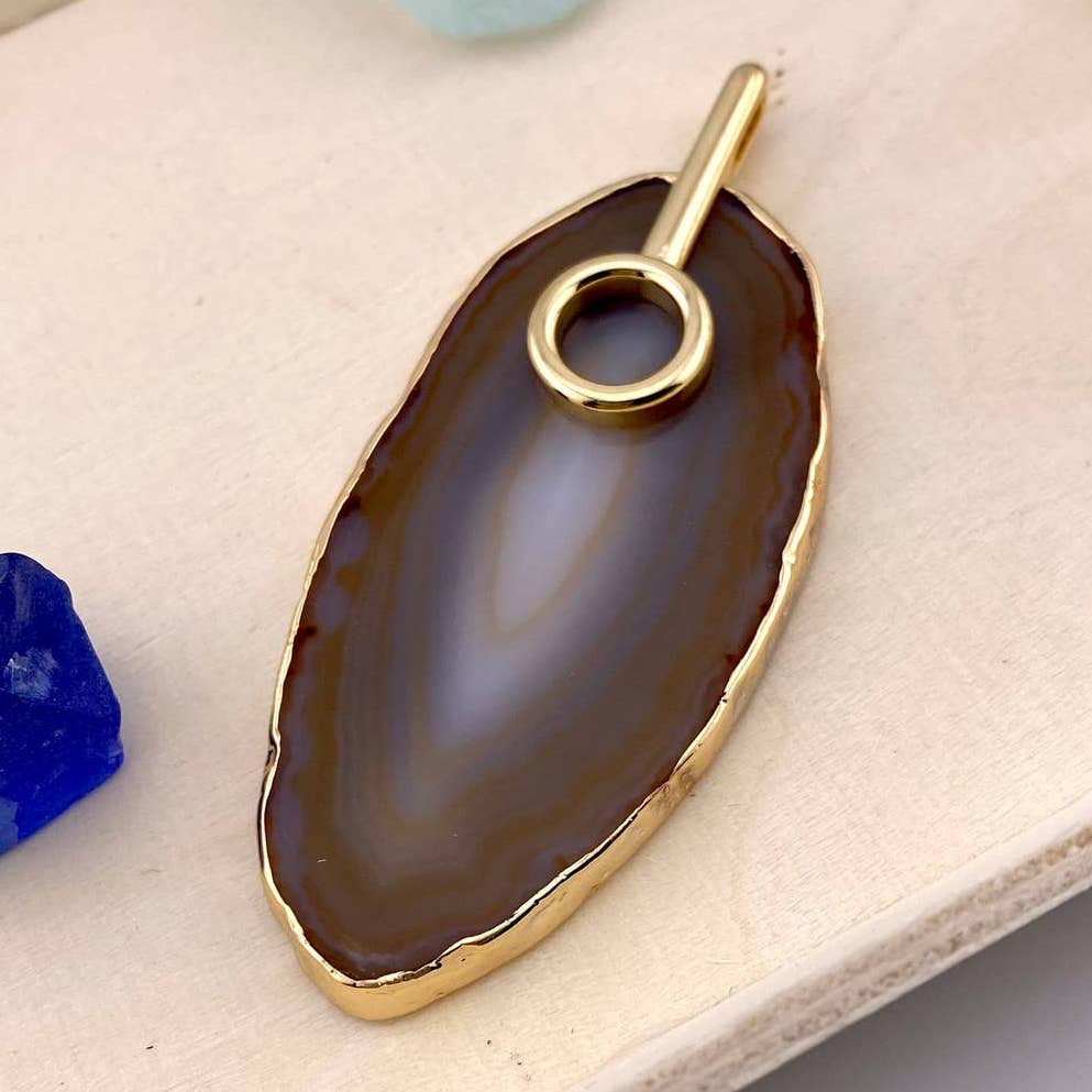 Natural Agate Slice Pendant