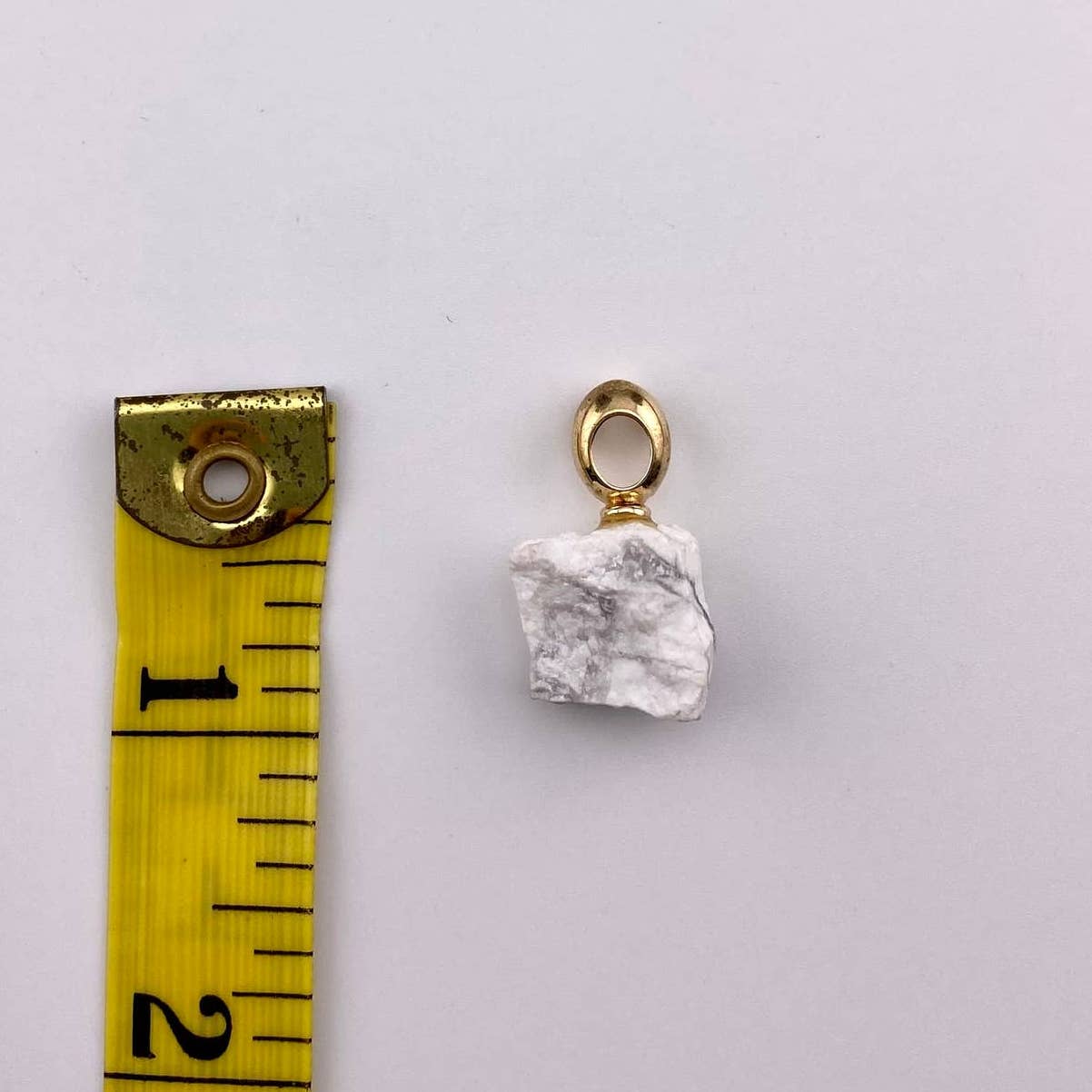 Raw White Howlite Pendant