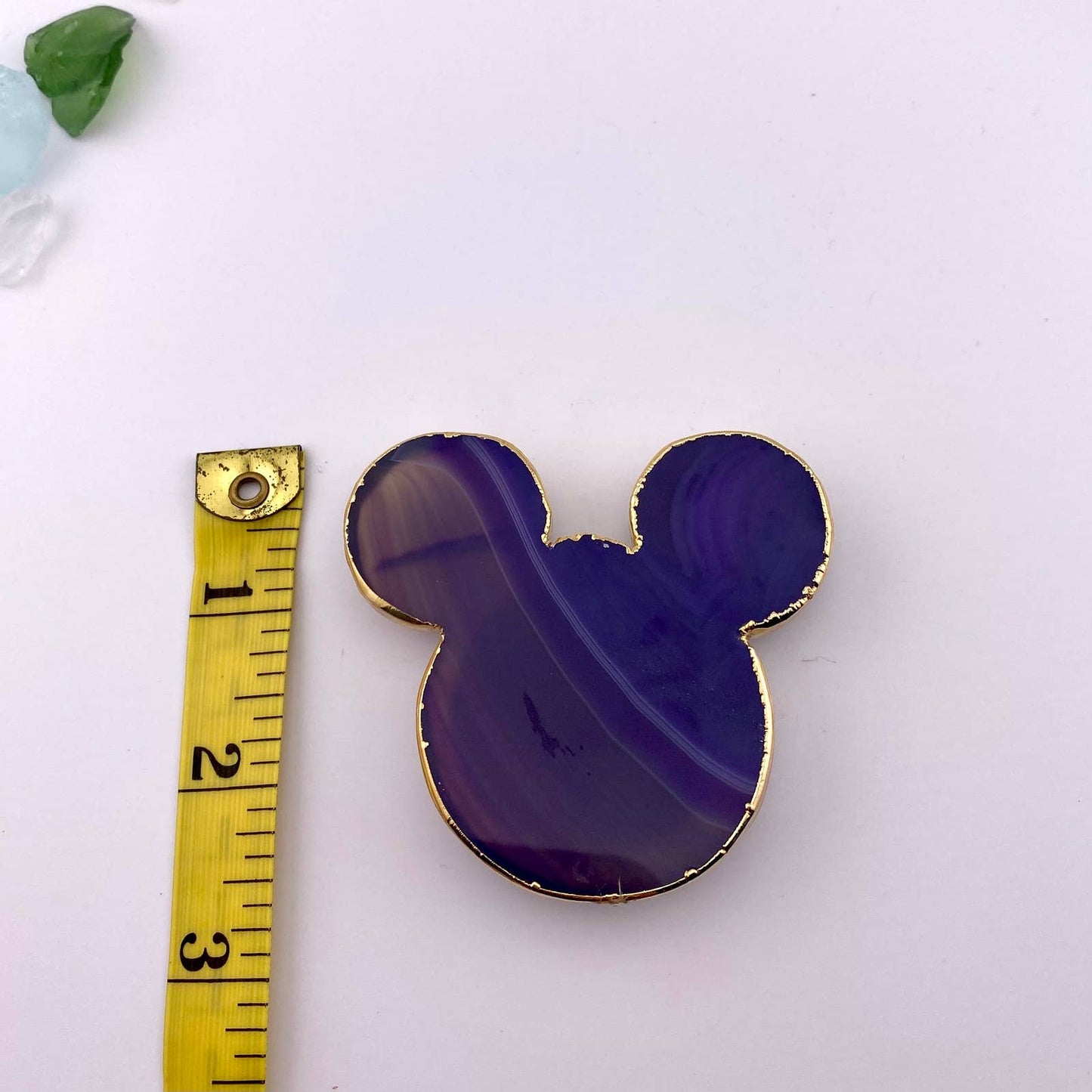 Oversized Purple Agate Mickey Popsocket for Cell Phones