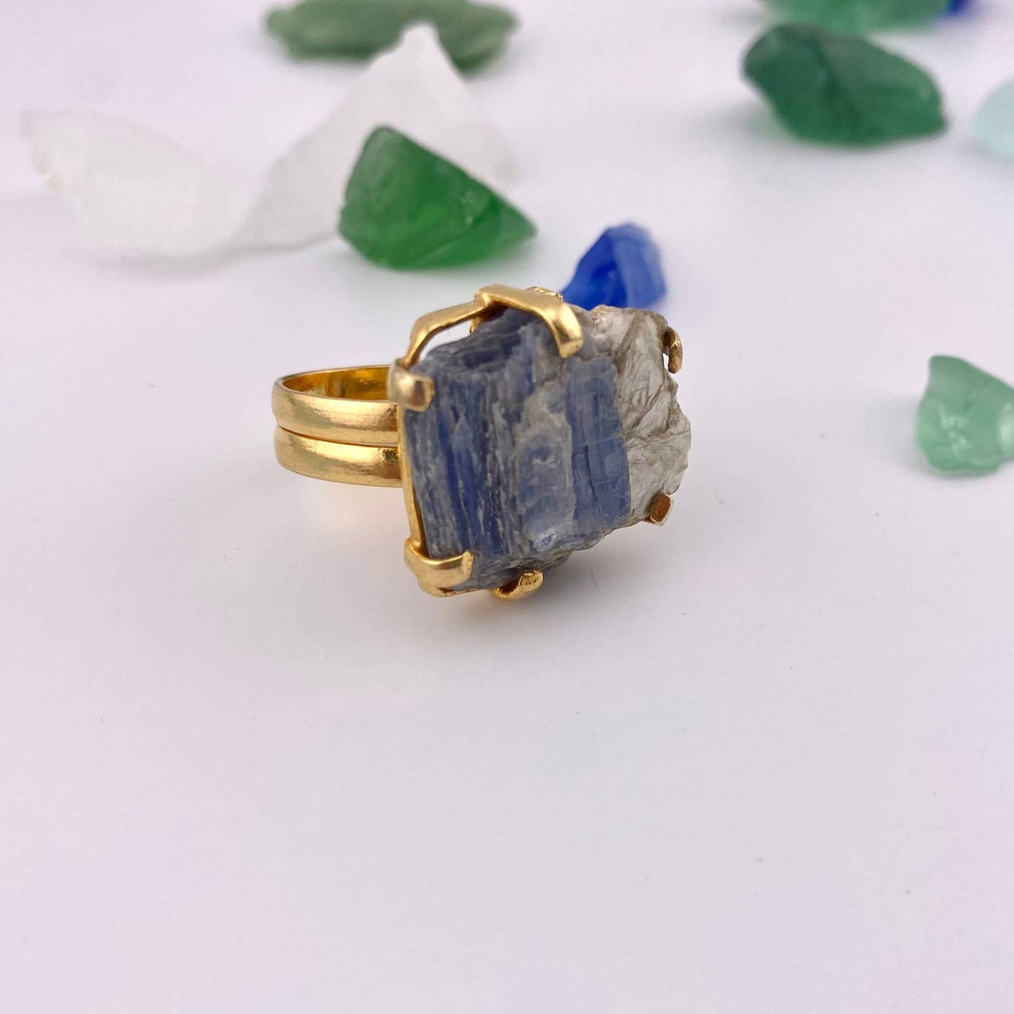 Raw Kyanite Adjustable Ring