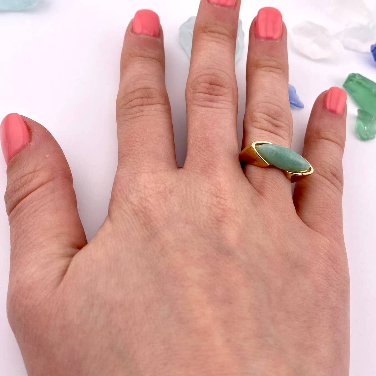 Green Quartz Ring