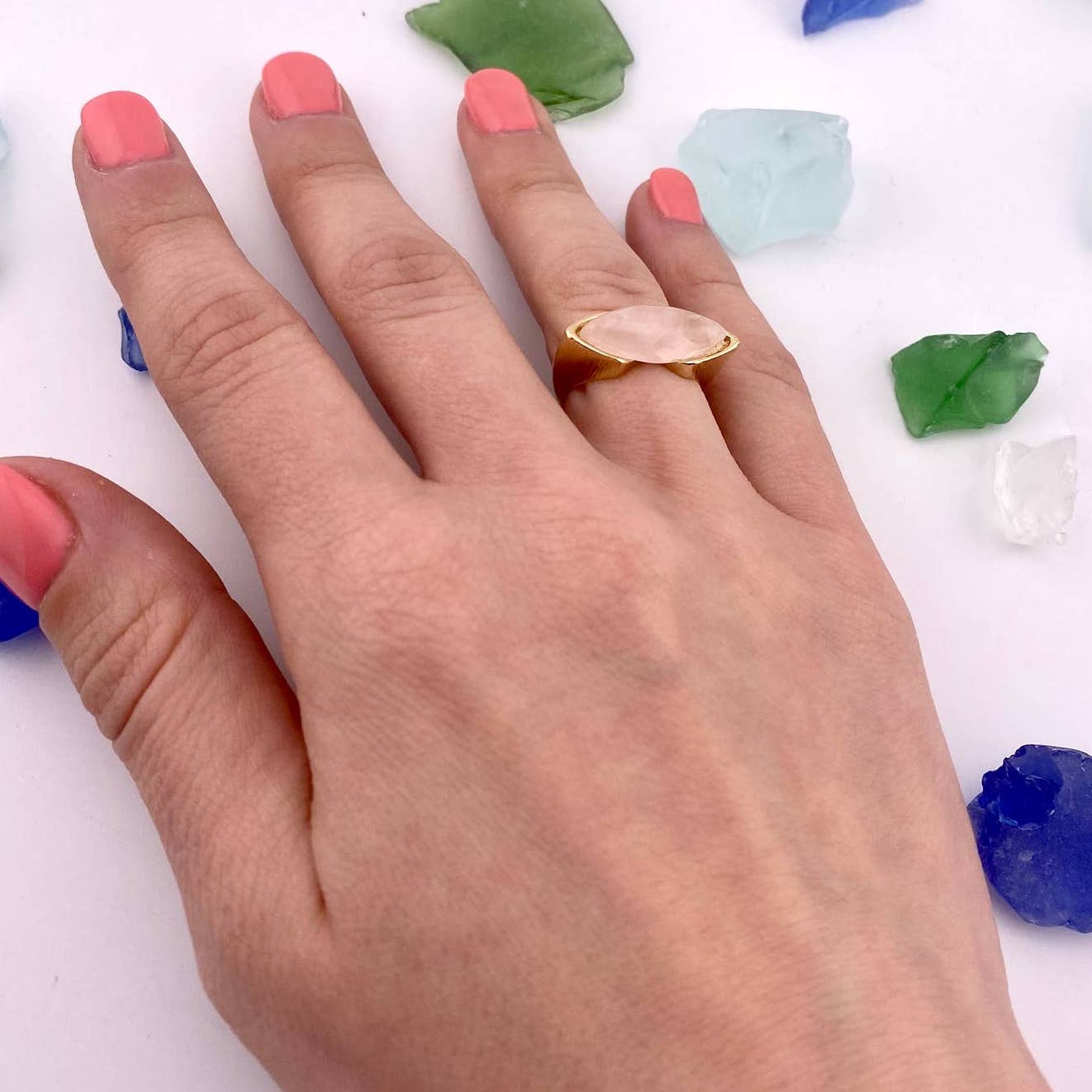 Rose Quartz Ring