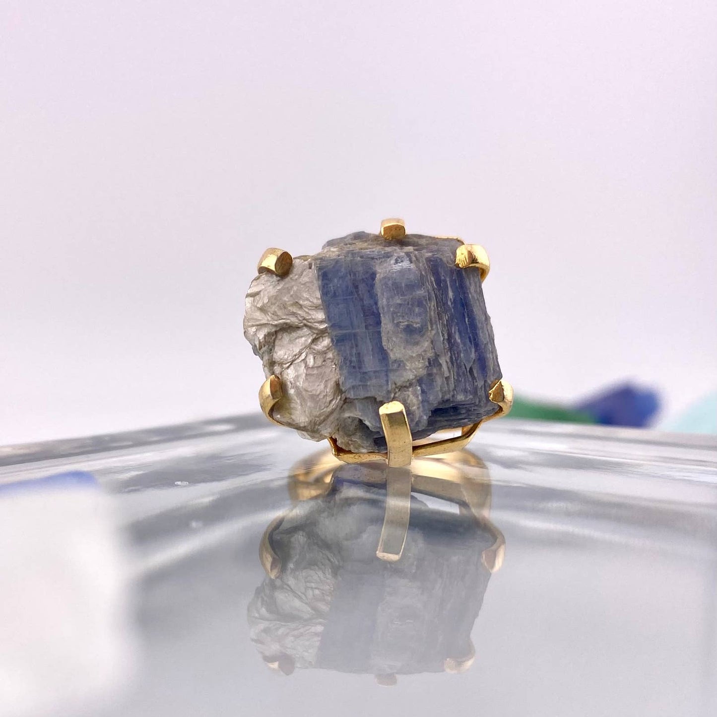 Raw Kyanite Adjustable Ring