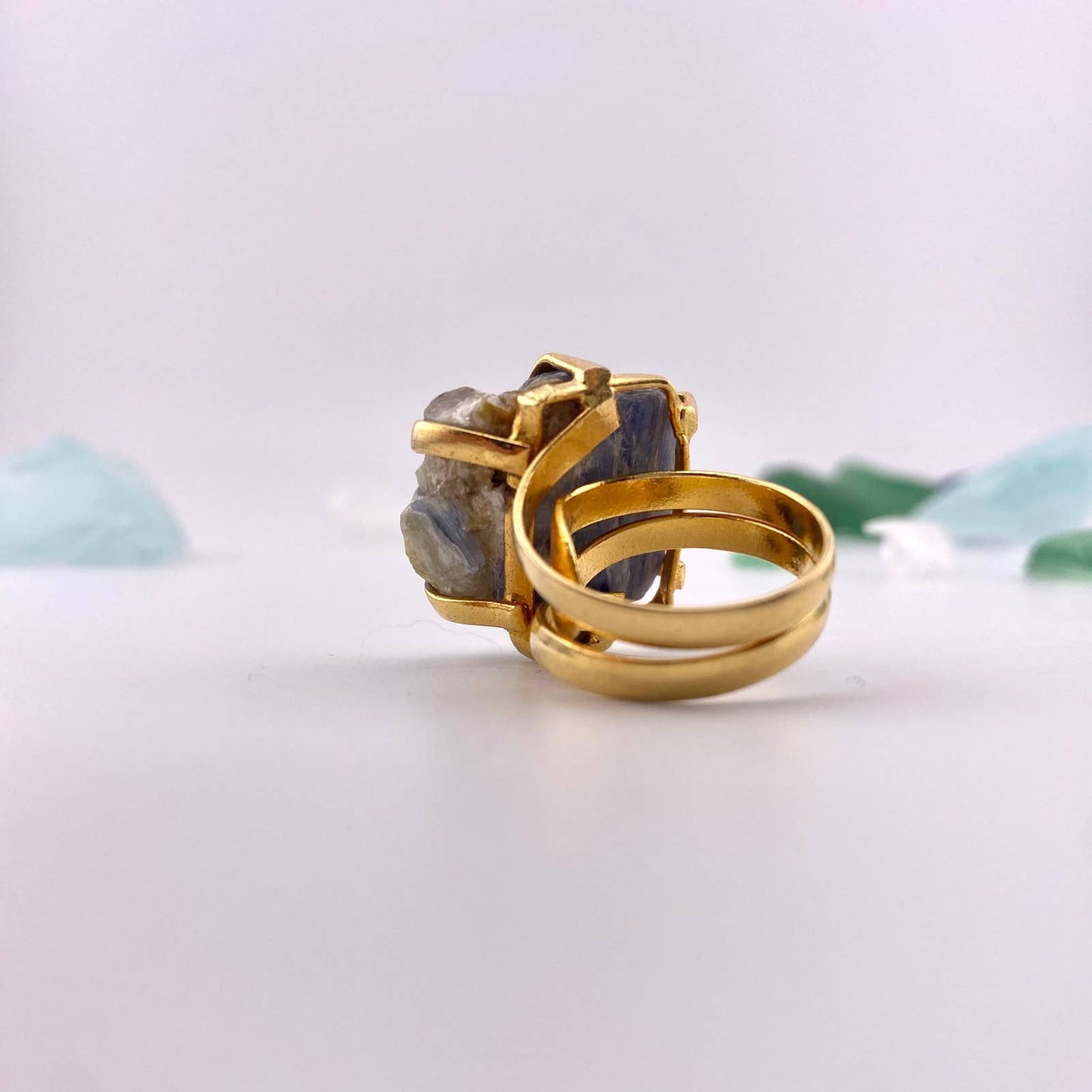 Raw Kyanite Adjustable Ring