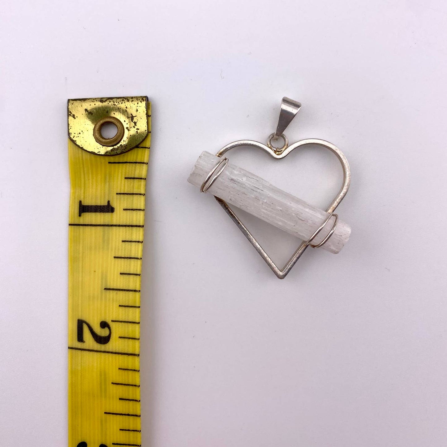 Selenite Heart Pendant