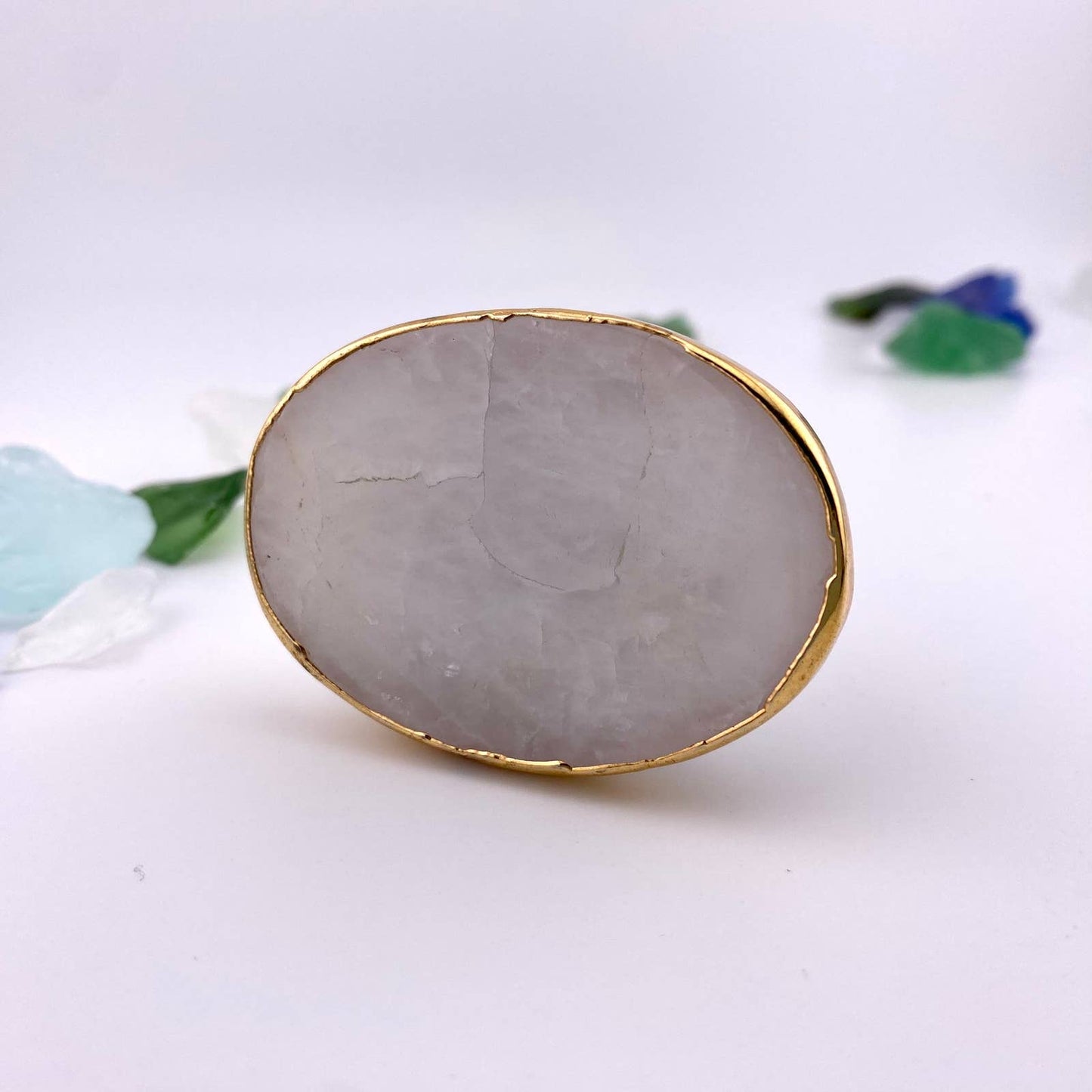 White Quartz Popsocket for Cell Phone