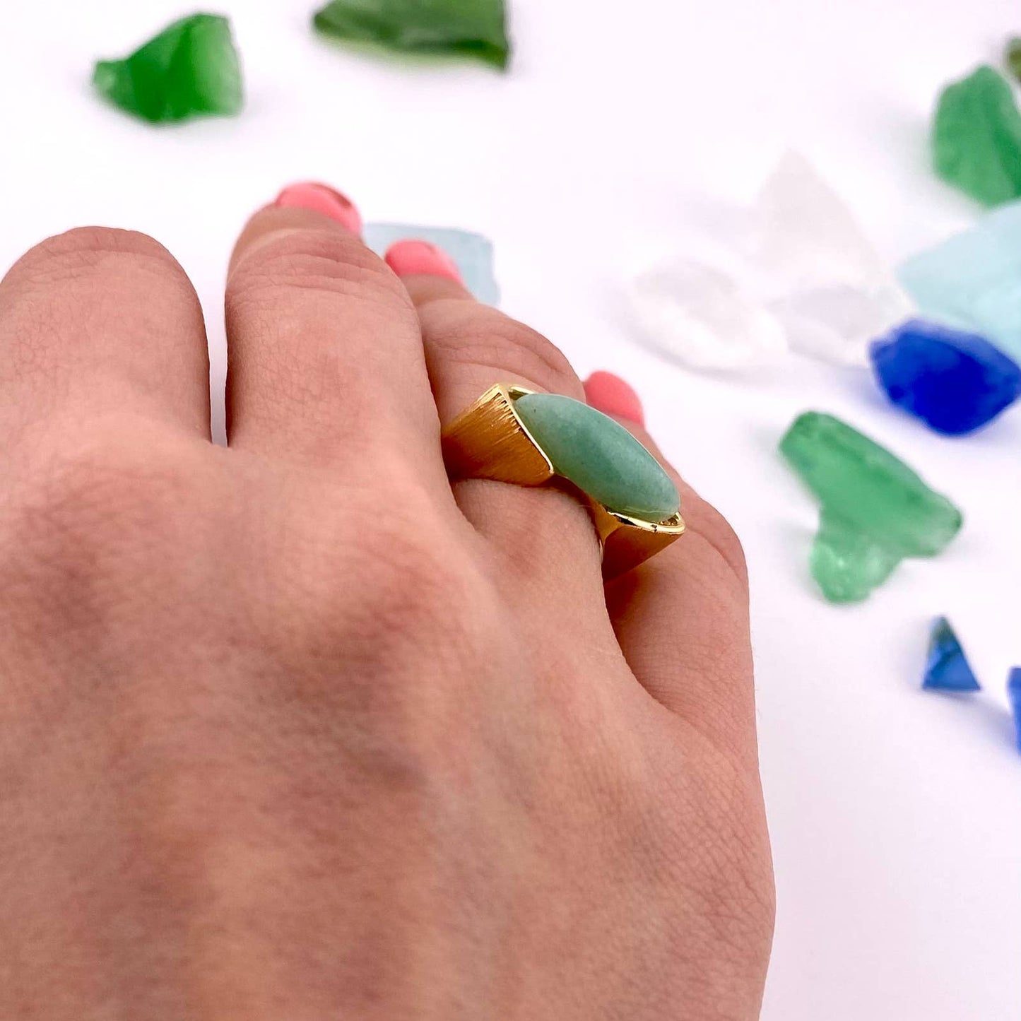 Green Quartz Ring