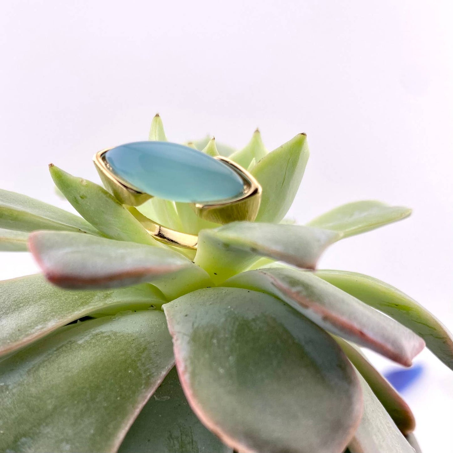 Sky Blue Agate Ring