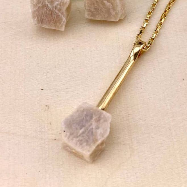 Raw Beige Amazonite Necklace