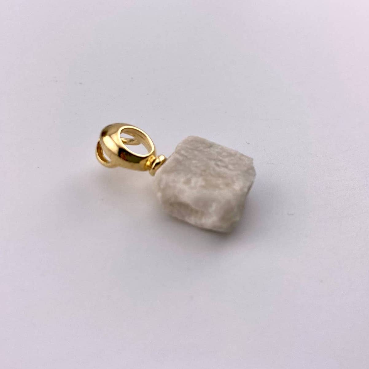Raw Beige Amazonite Pendant