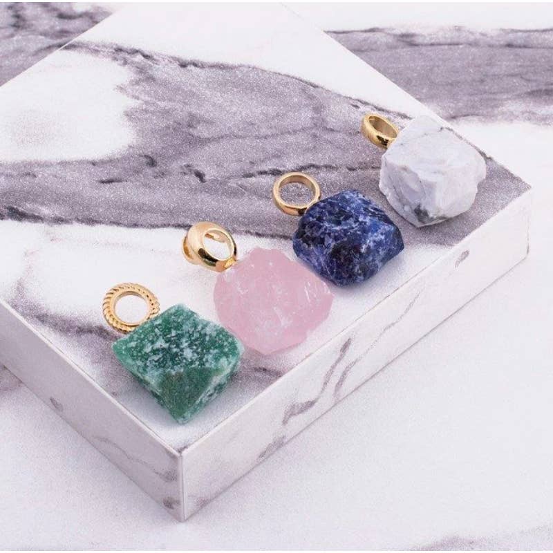 Raw Beige Amazonite Pendant