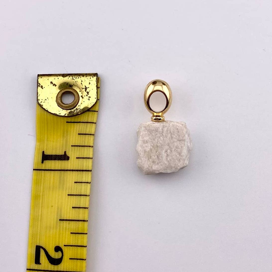 Raw Beige Amazonite Pendant